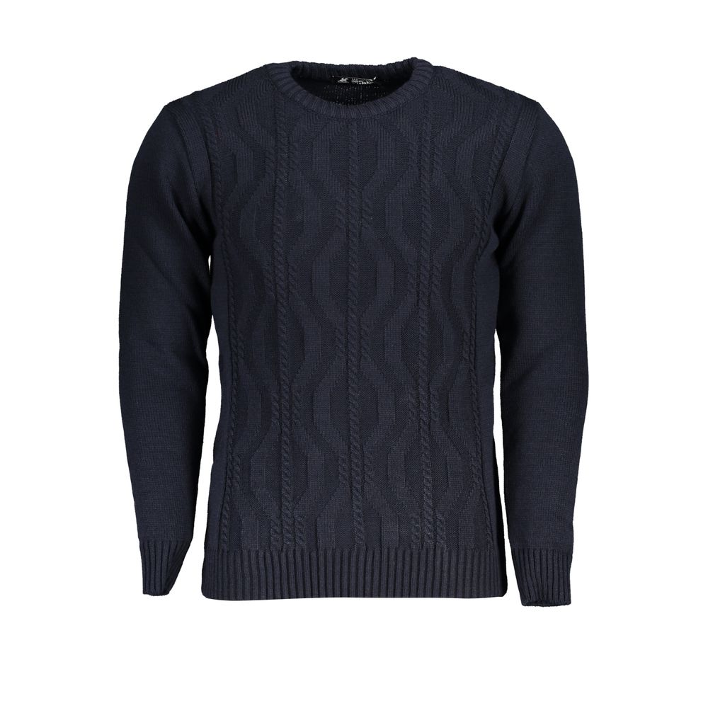 U.S. Grand Polo Blue Acrylic Men's Sweater