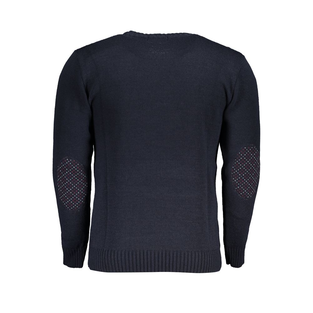 U.S. Grand Polo Blue Acrylic Men's Sweater