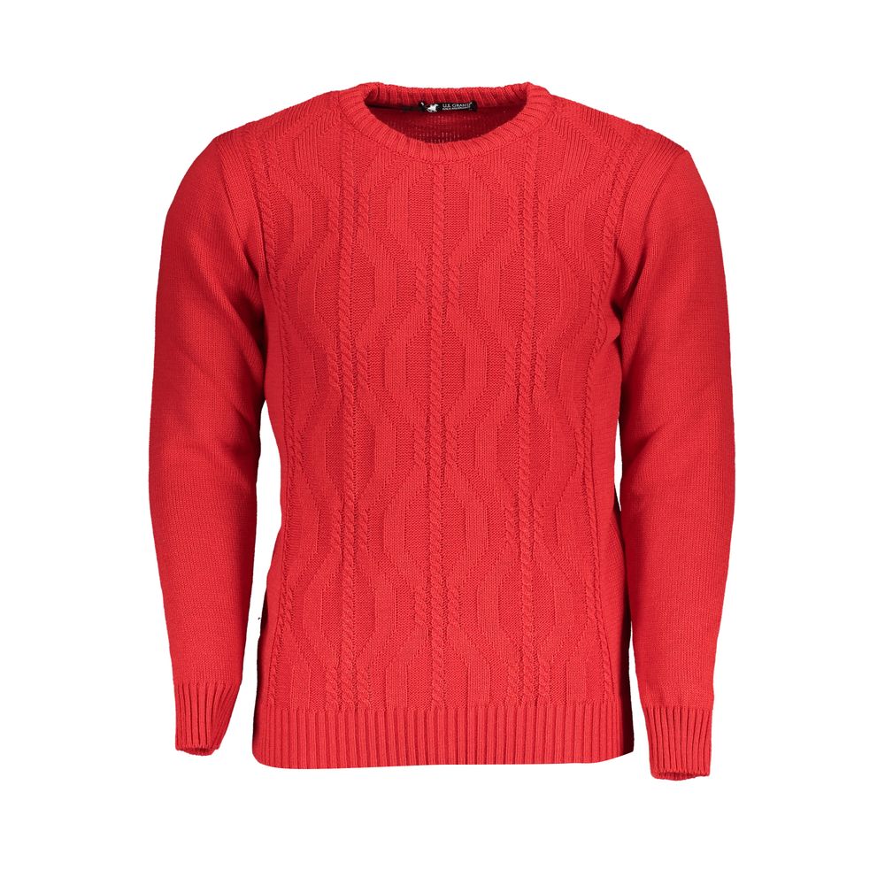 U.S. Grand Polo Red Acrylic Men Sweater