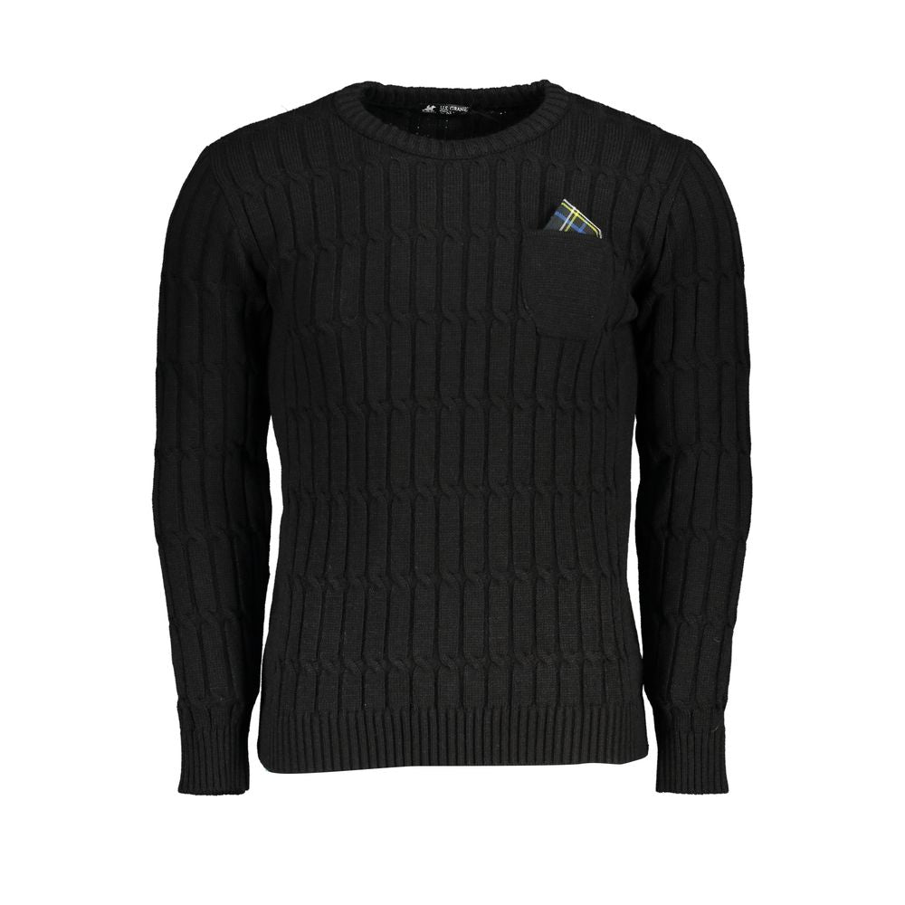 U.S. Grand Polo Black Acrylic Men Sweater