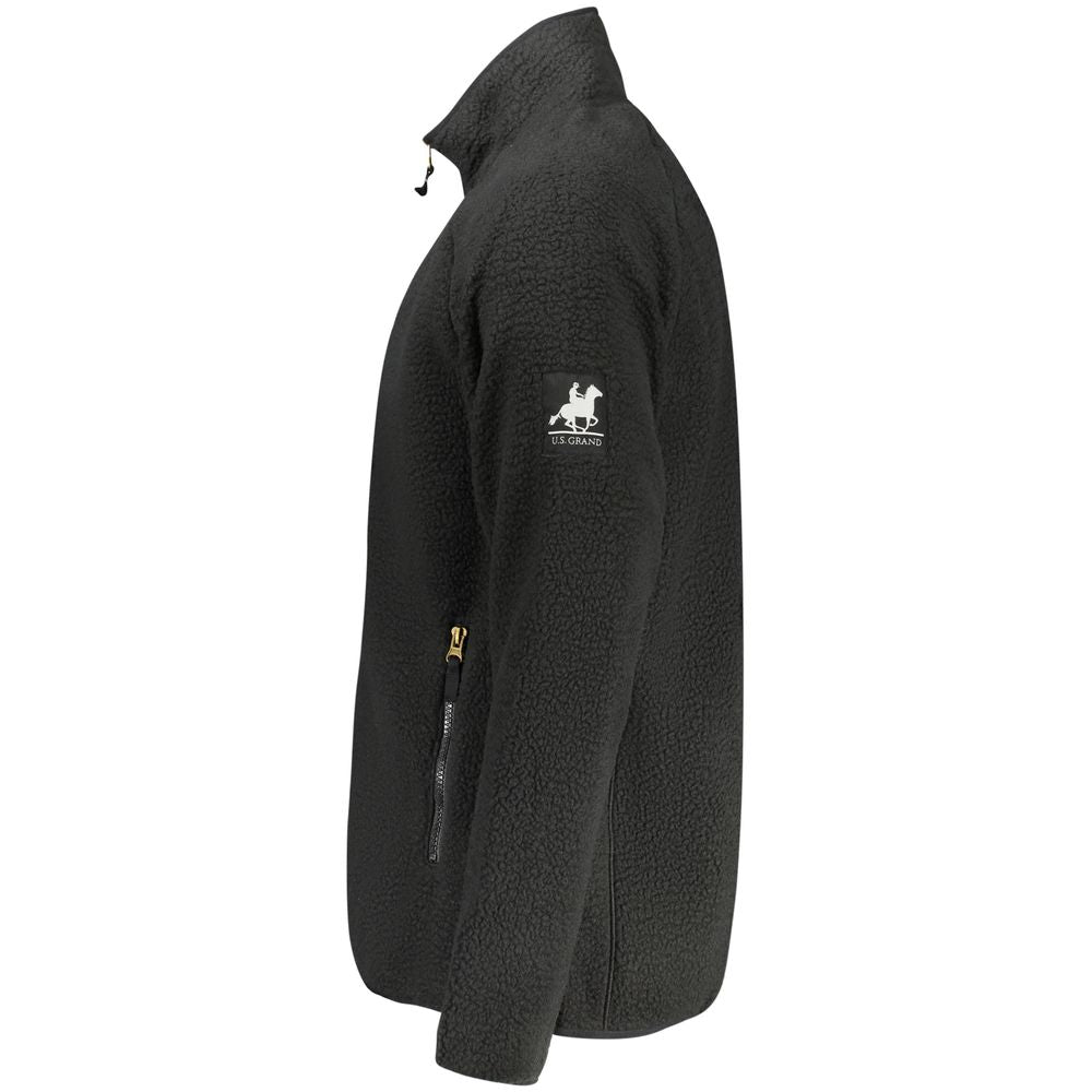 U.S. Grand Polo Black Polyester Men's Sweatshirt