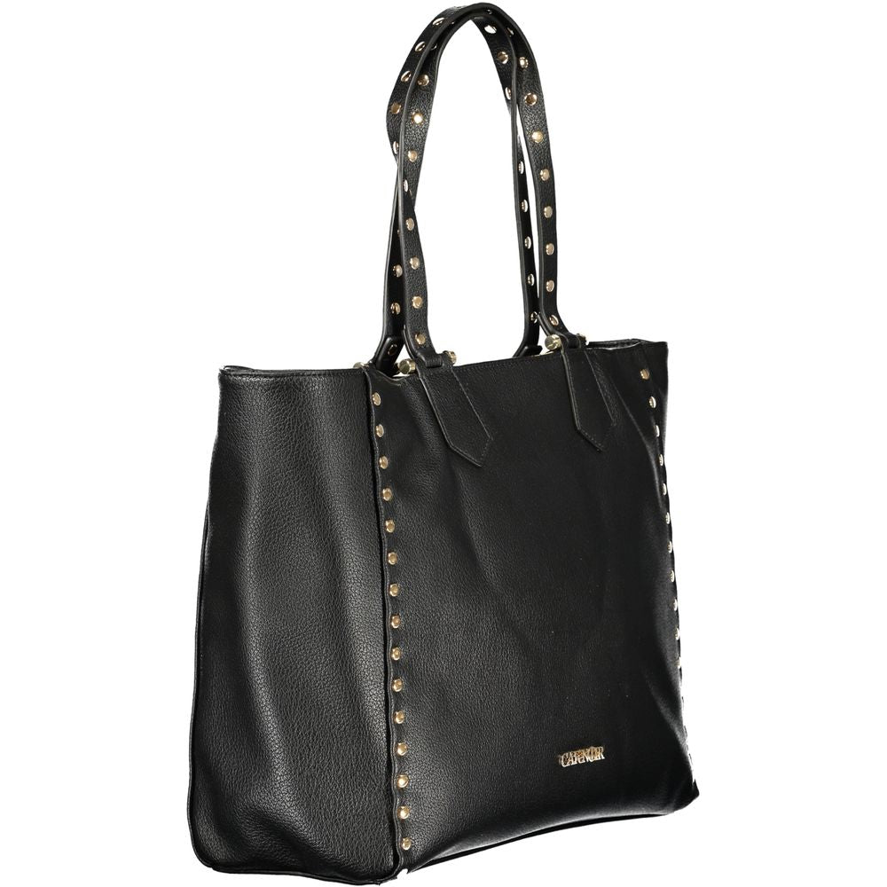 Cafenoir Black Polyurethane Women Shoulder Bag