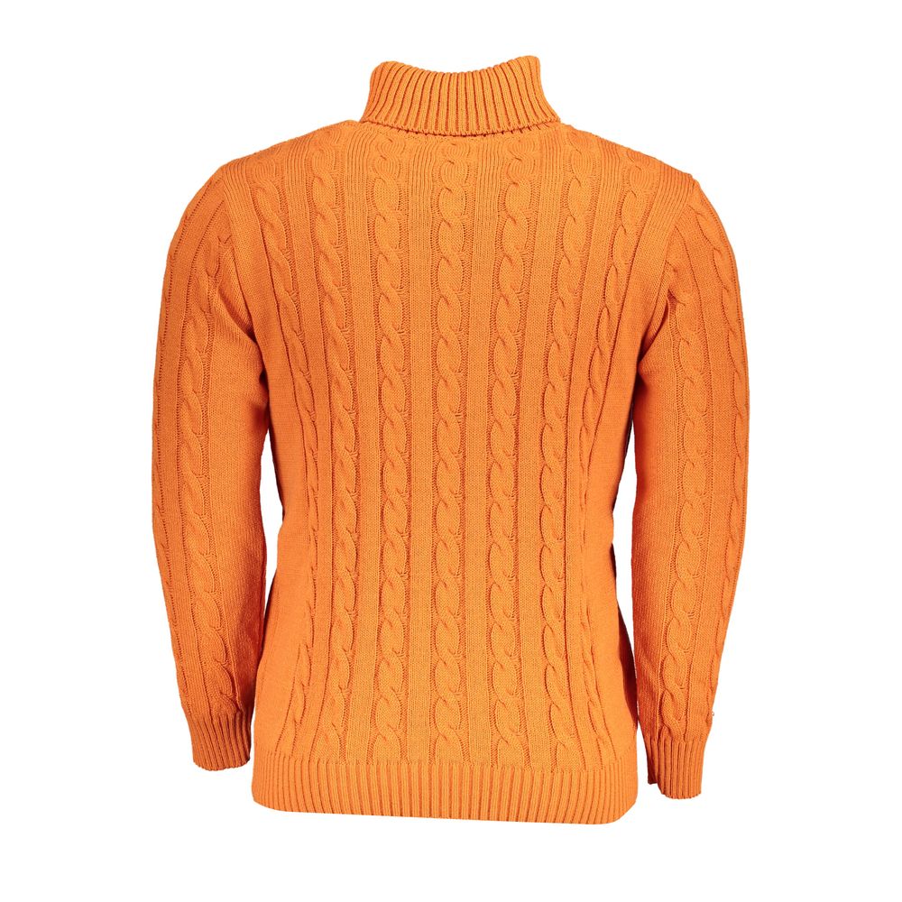U.S. Grand Polo Arancione Acrylic Men Sweater