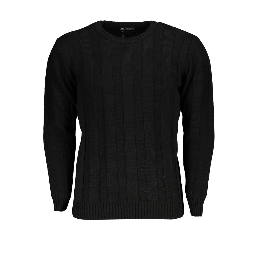 U.S. Grand Polo Black Acrylic Men's Sweater