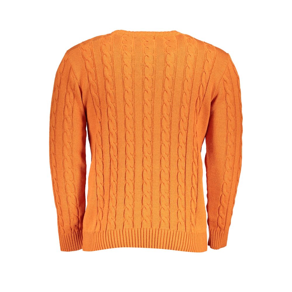 U.S. Grand Polo Arancione Acrylic Men Sweater