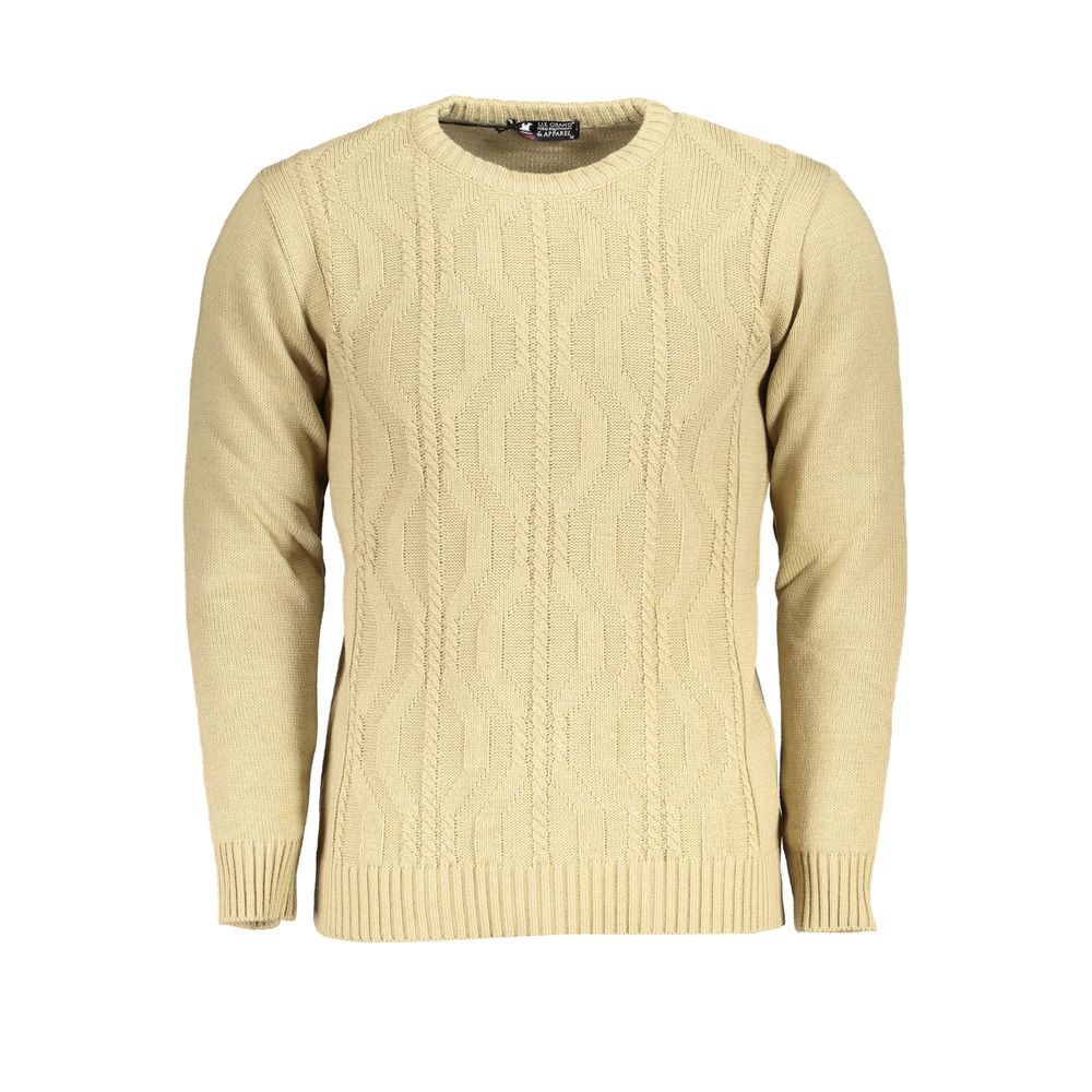 U.S. Grand Polo Beige Acrylic Men Sweater