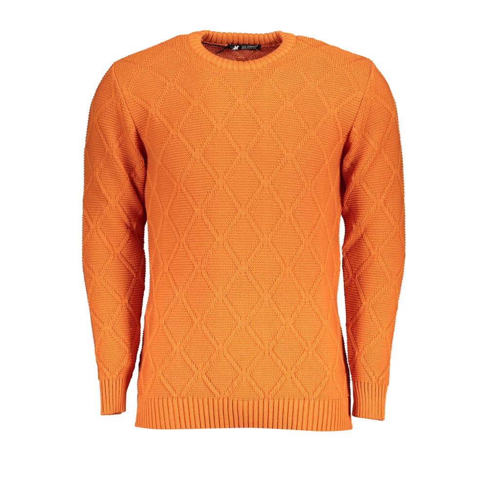 U.S. Grand Polo Arancione Acrylic Mens Sweater