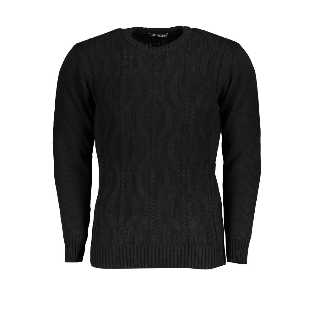 U.S. Grand Polo Black Acrylic Men Sweater