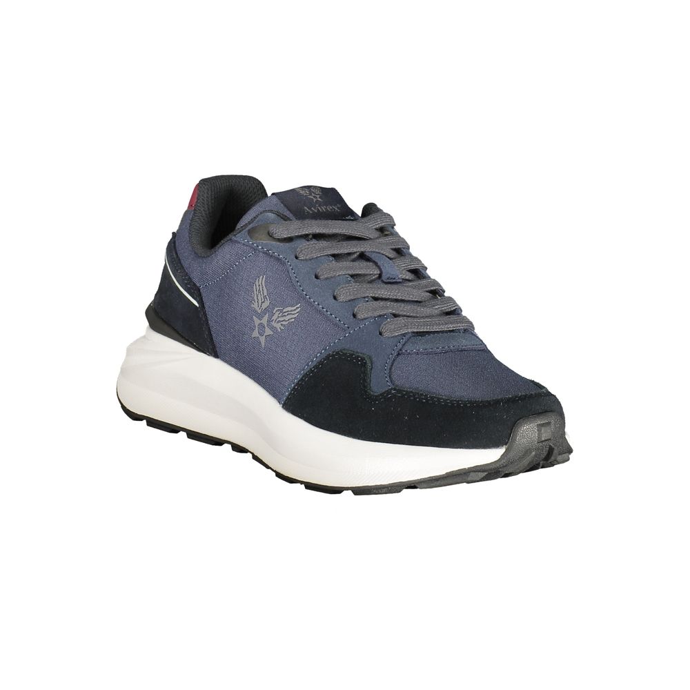 Avirex Blue Polyurethane Men Sneaker