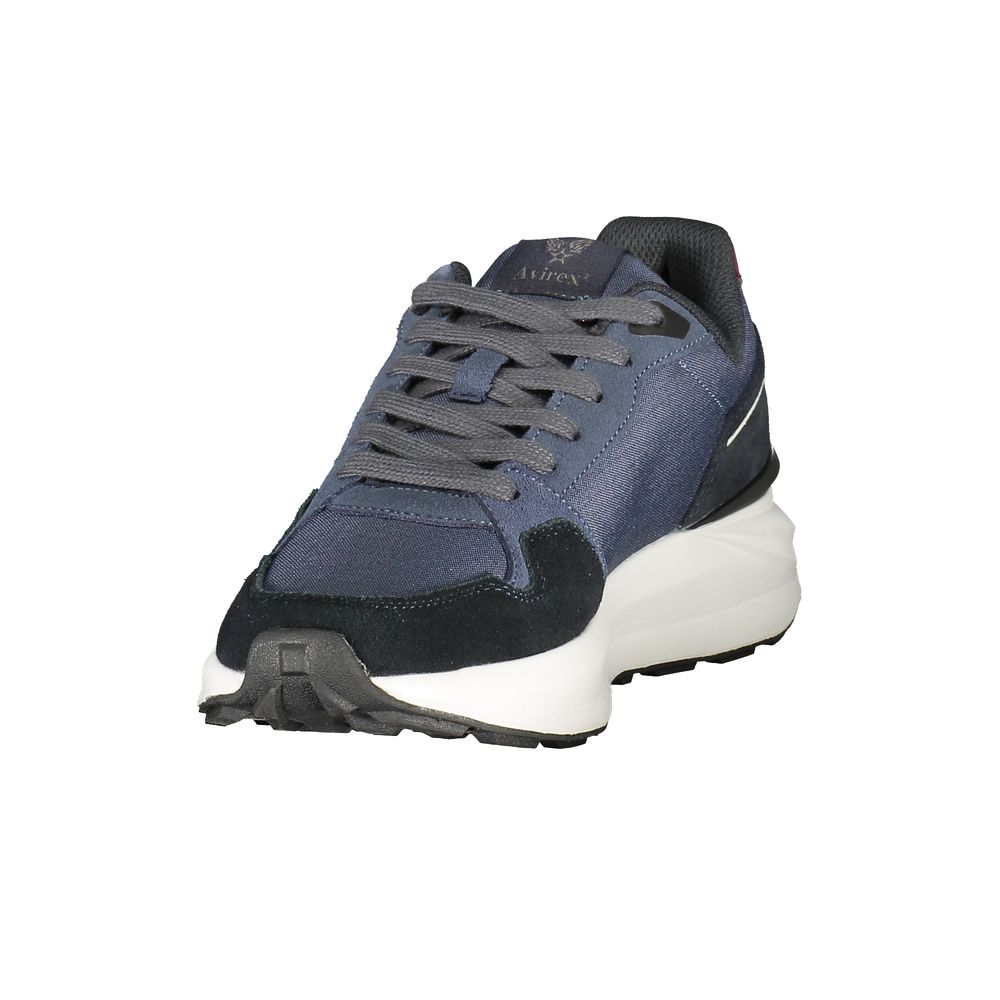 Avirex Blue Polyurethane Men Sneaker