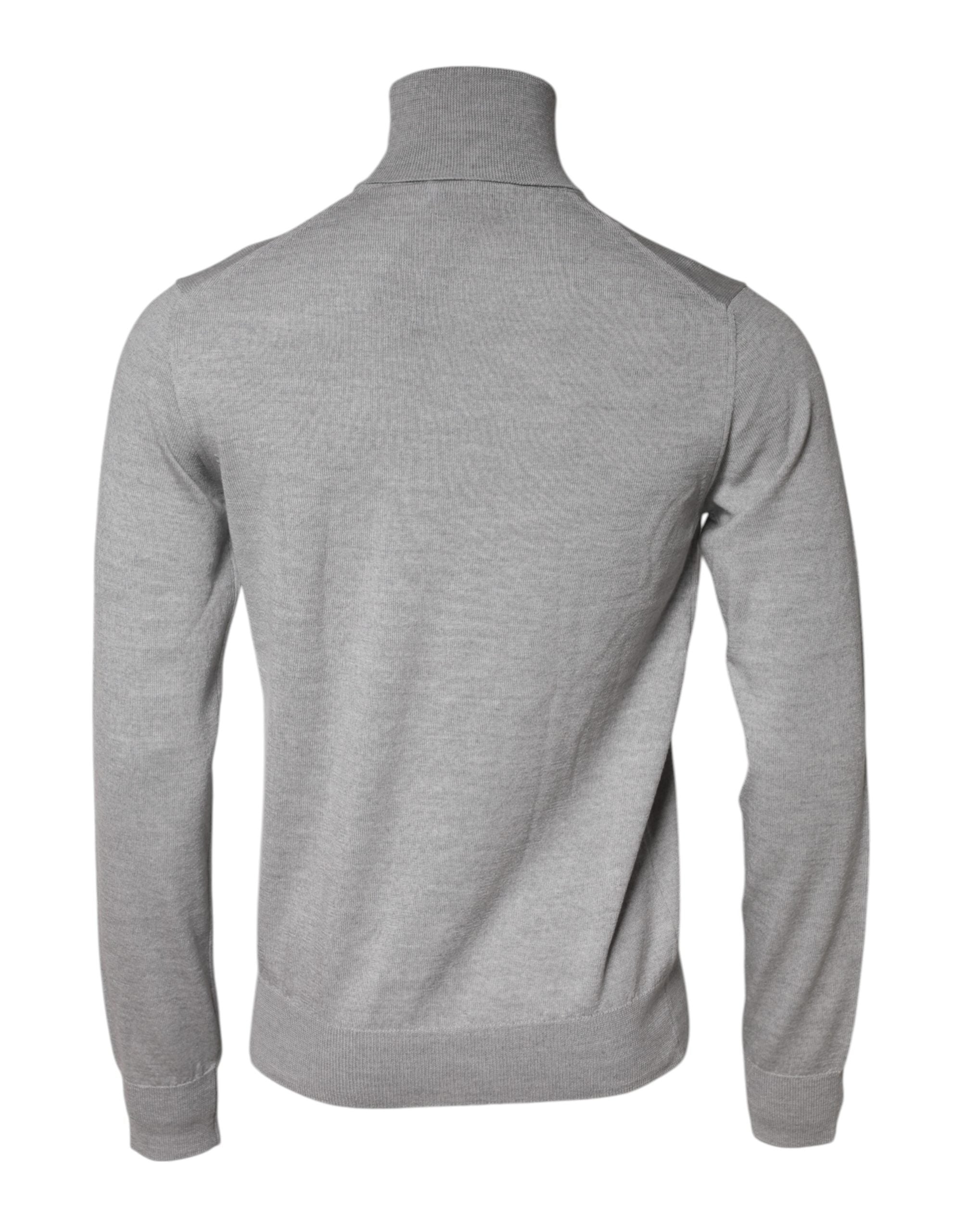 Dolce & Gabbana Gray LongSleeve Turtleneck Pullover Sweater