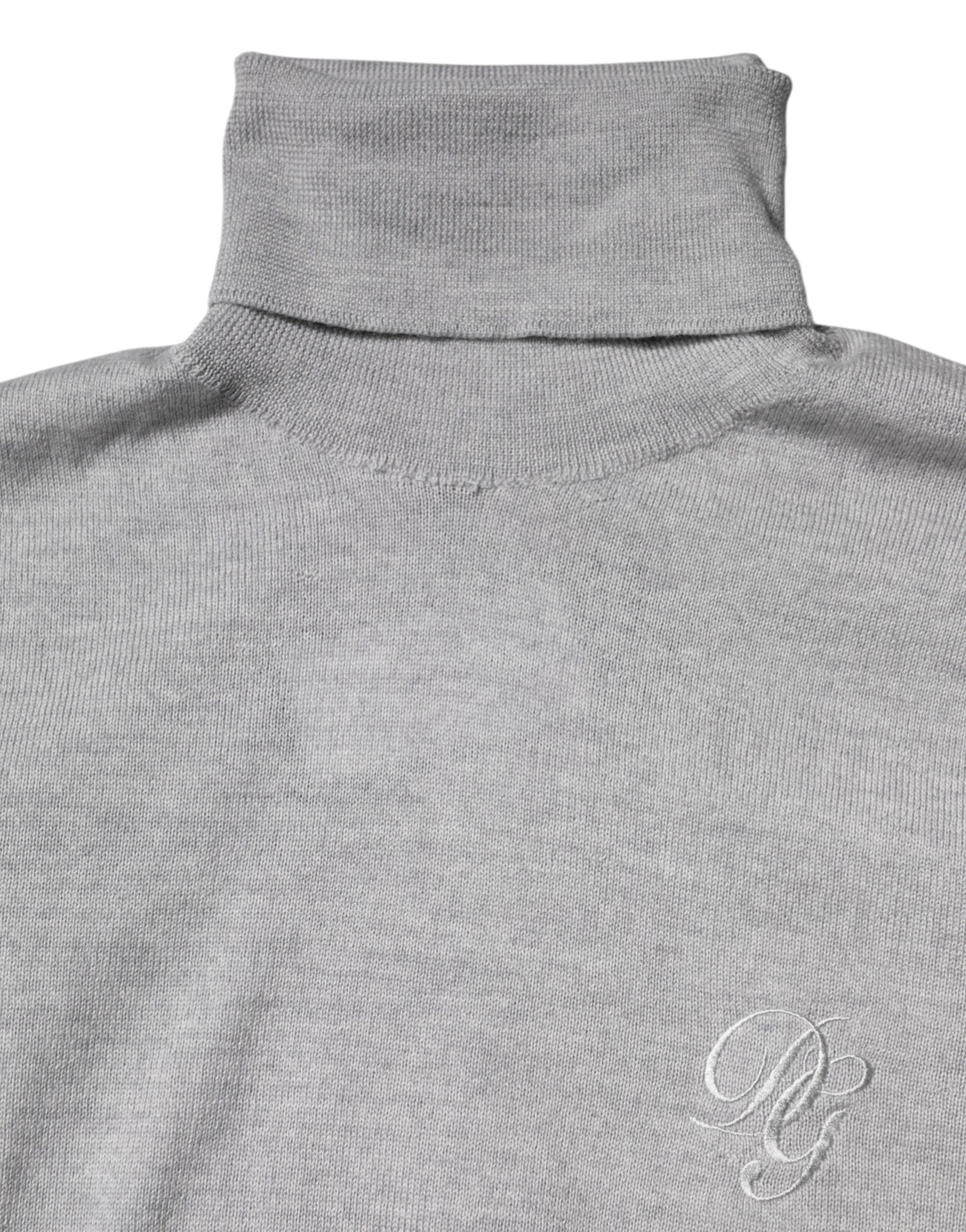 Dolce & Gabbana Gray LongSleeve Turtleneck Pullover Sweater