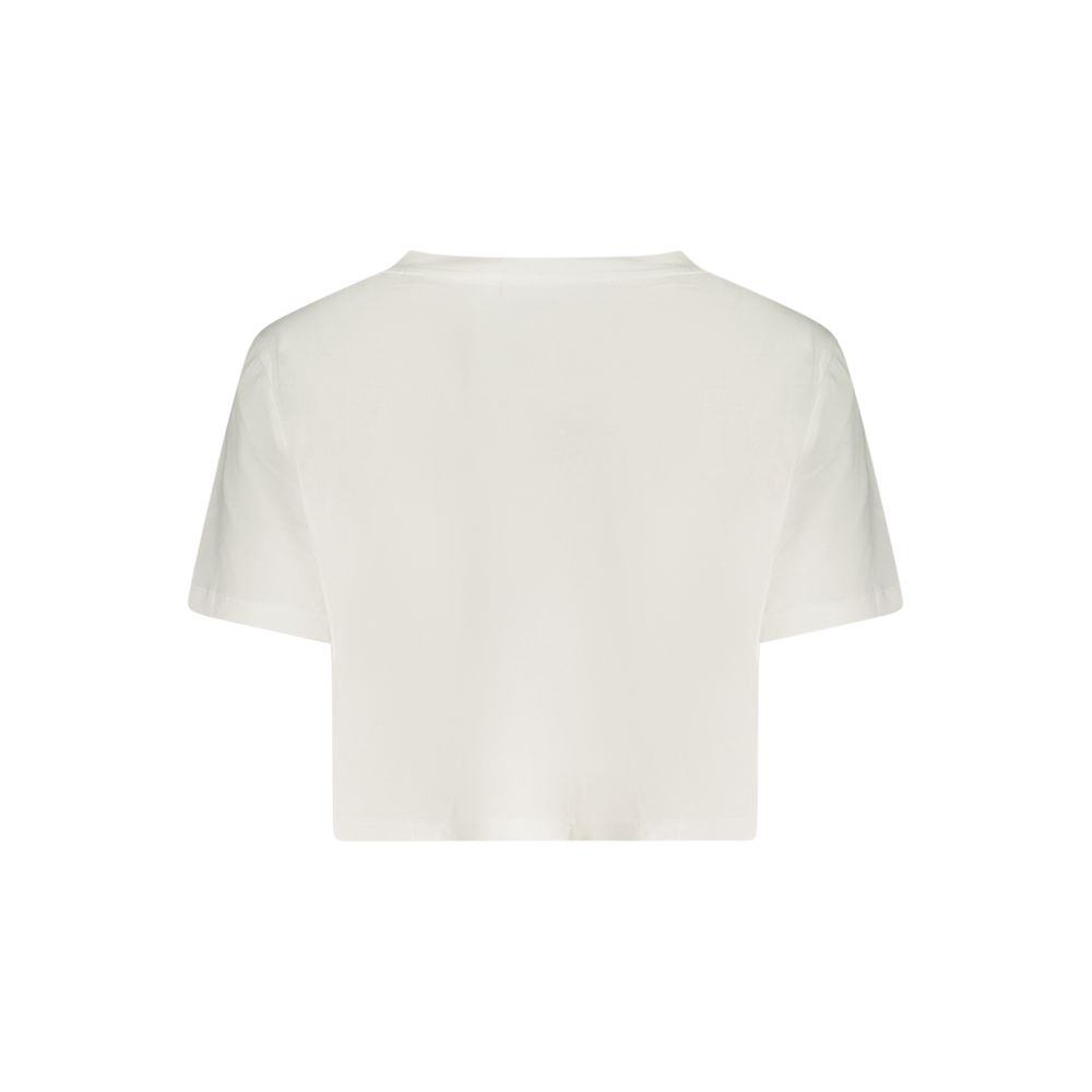 Guess Jeans White Cotton Women T-Shirt LUNESCAPE