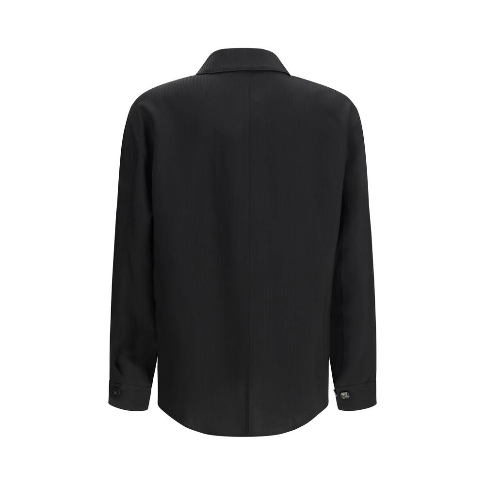Giorgio Armani Black Viscose Dress Shirt LUNESCAPE