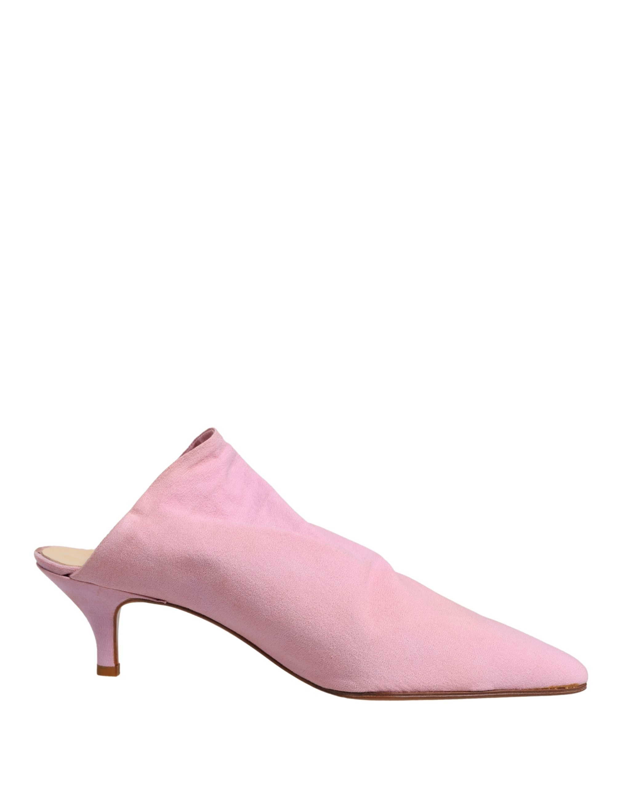 Dolce & Gabbana Pink Suede Heel Mule Shoes