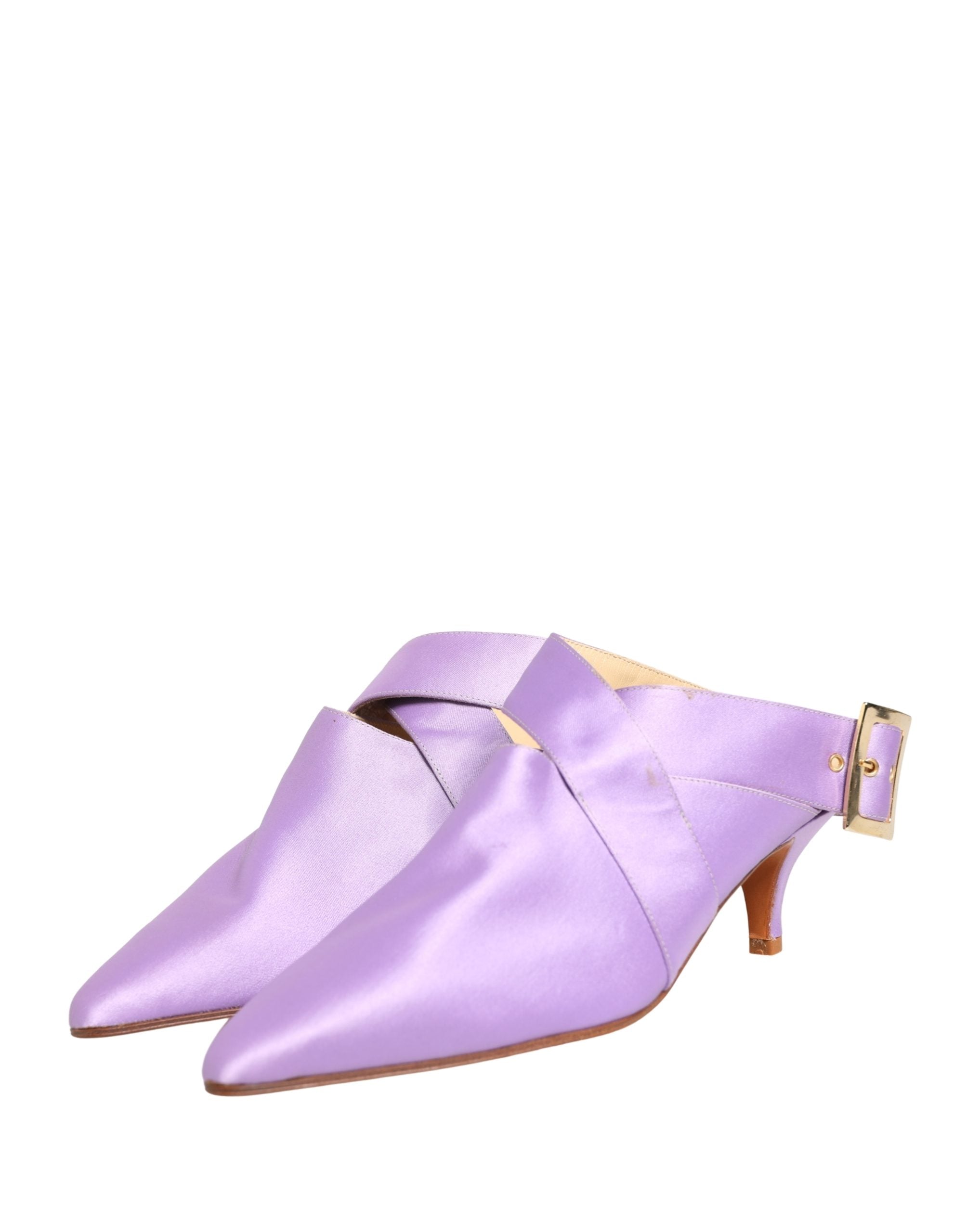 Dolce & Gabbana Purple Satin Sandals Shoes
