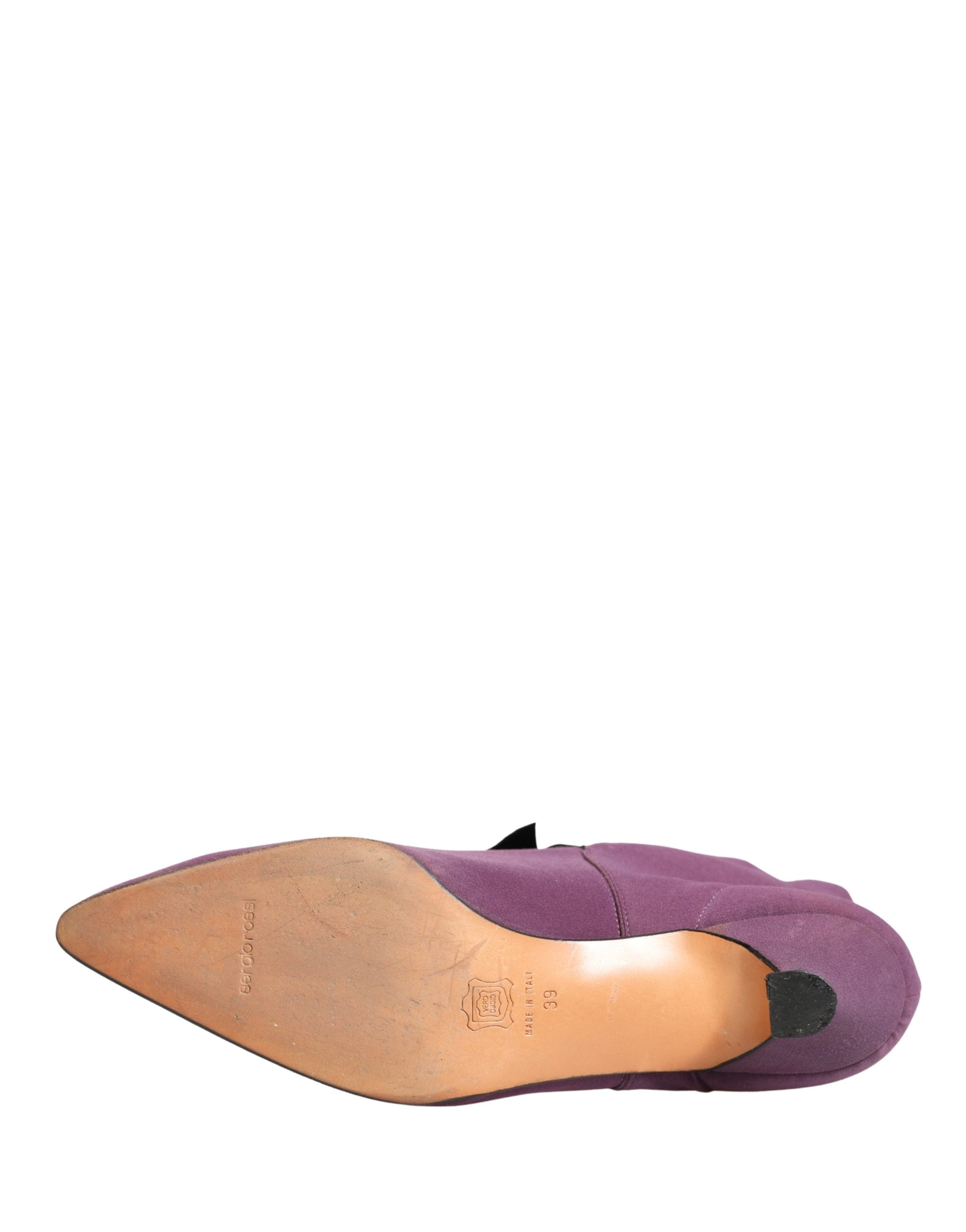 Dolce & Gabbana Purple Mid Calf Boots Shoes