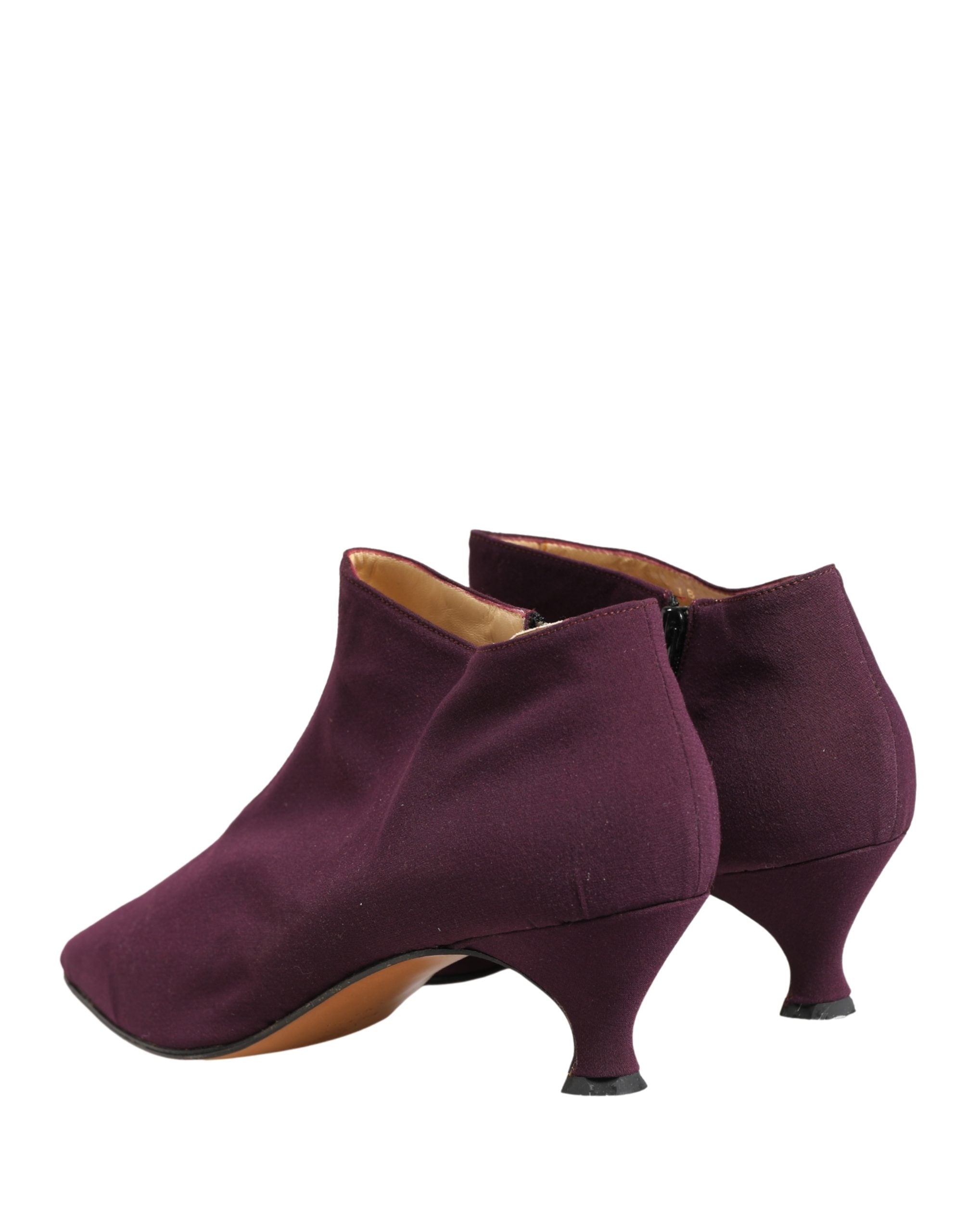 Dolce & Gabbana Purple Suede AnkleBoots Shoes