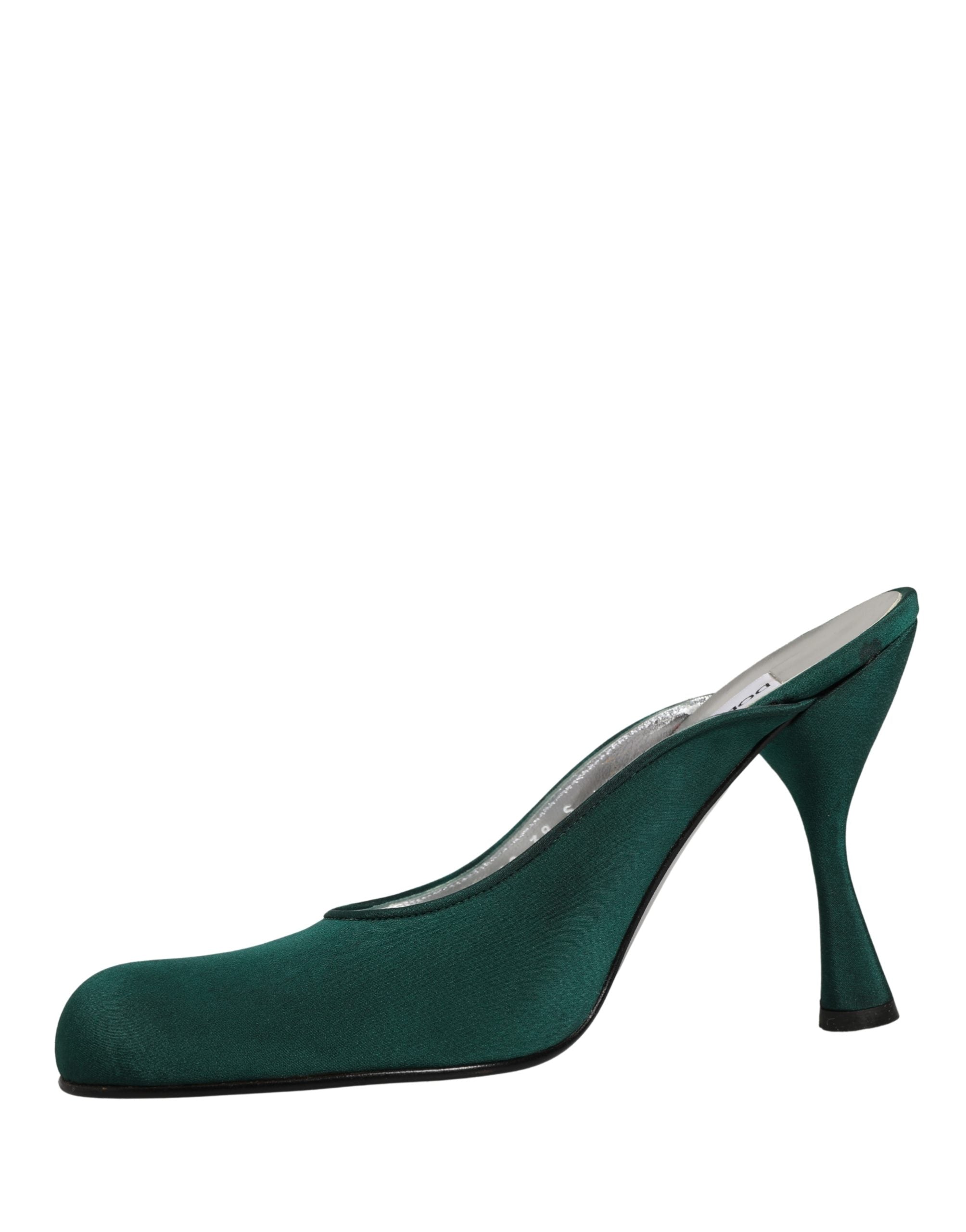 Dolce & Gabbana Green Suede Leather High Heel Pumps Shoes