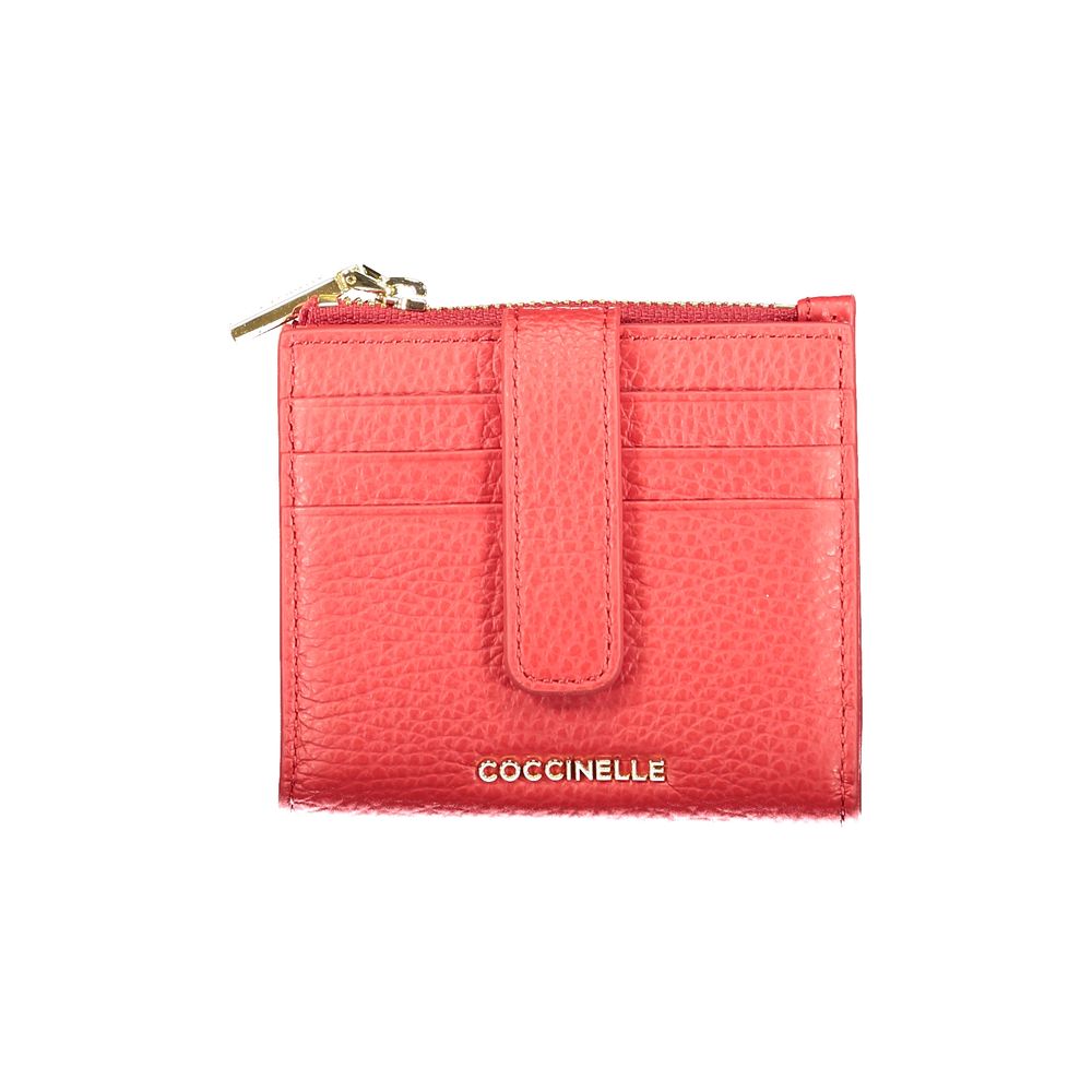 Coccinelle Red Leather Wallet LUNESCAPE
