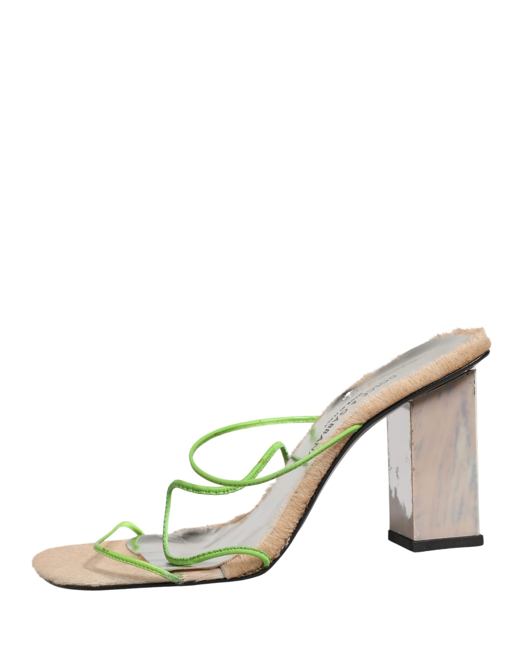 Dolce & Gabbana Multicolor Leather Block Heels Sandals Shoes