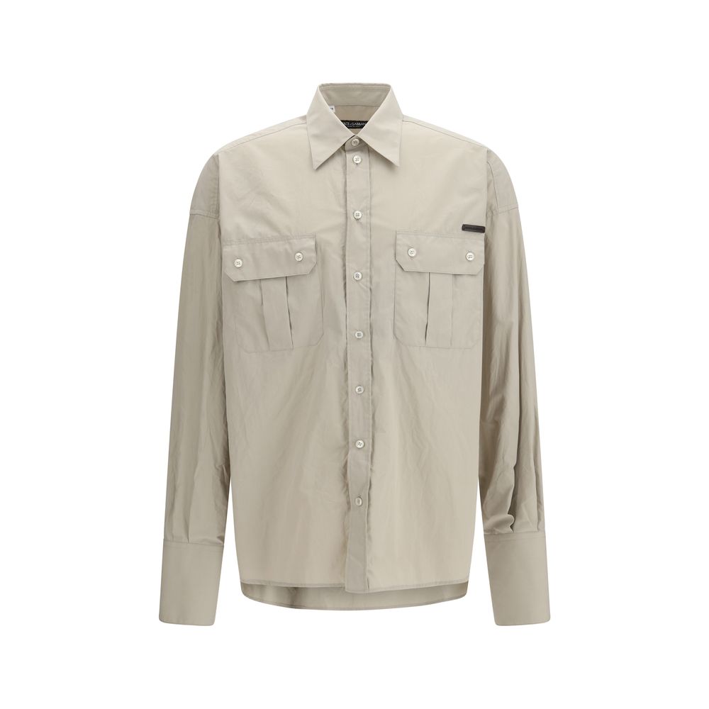 Dolce & Gabbana Beige Cotton Dress Shirt LUNESCAPE