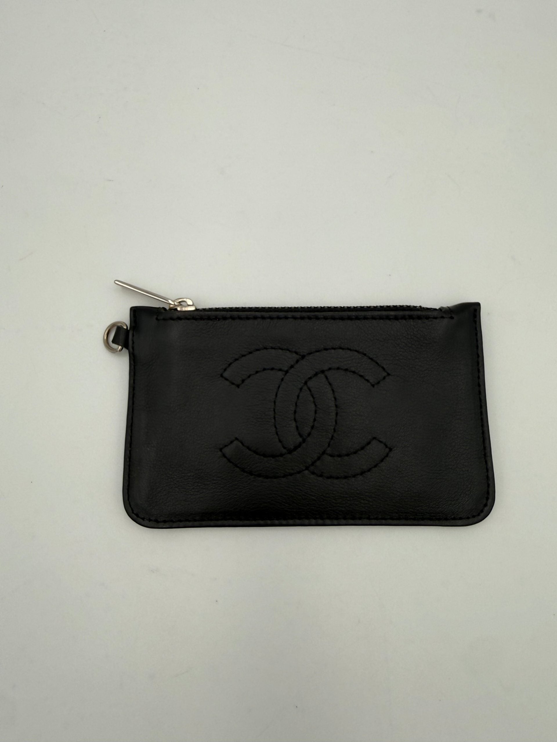 Chanel CHANEL Lamb Leather Coin Purse/Card Holder