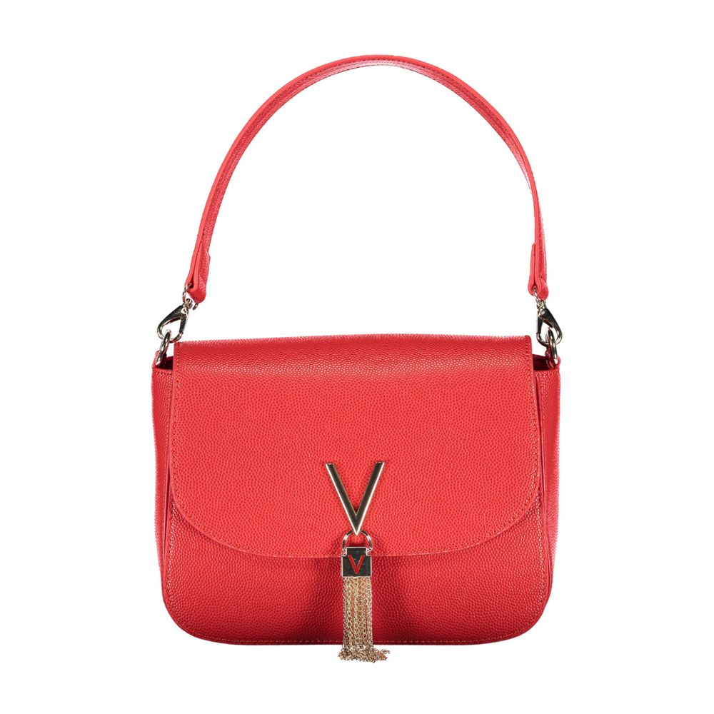 Mario Valentino Rosso Polyurethane Women's Bag with Removable Handles