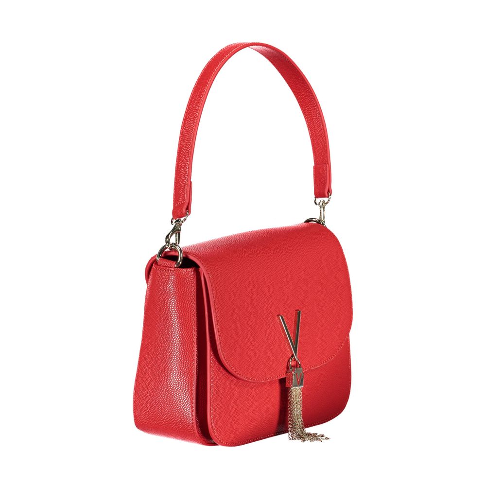 Mario Valentino Rosso Polyurethane Women's Bag with Removable Handles