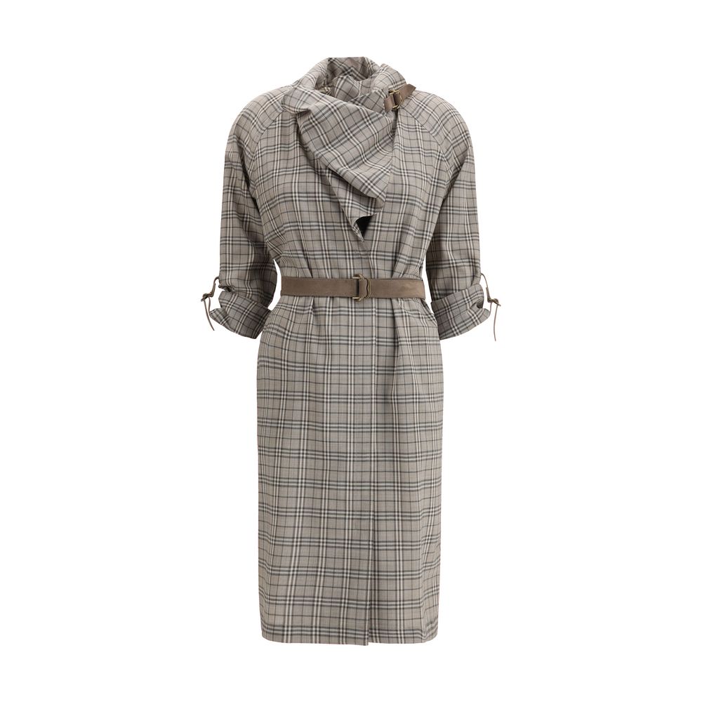 Burberry Gray Wool Casual Dress LUNESCAPE