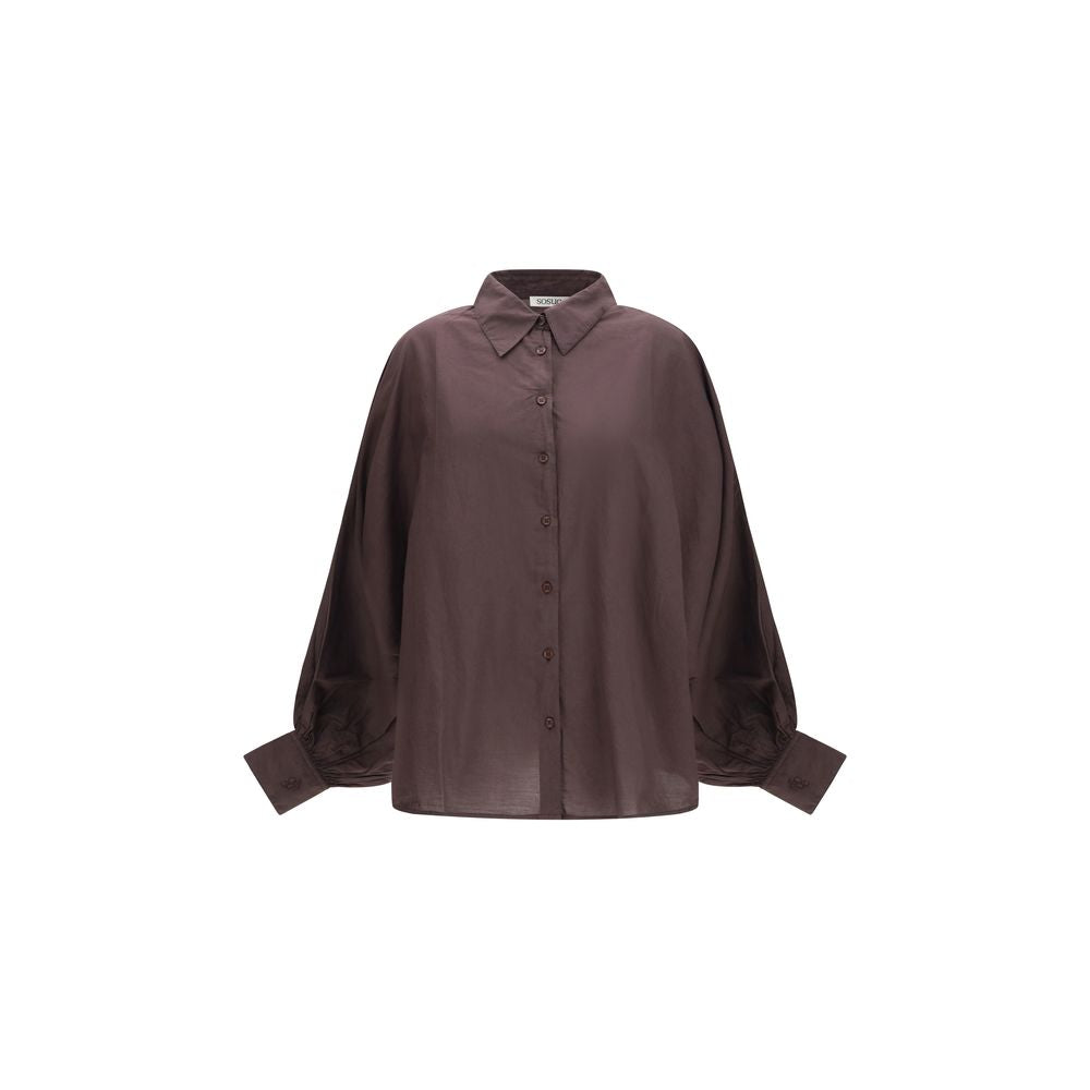SOSUE Brown Cotton Shirt