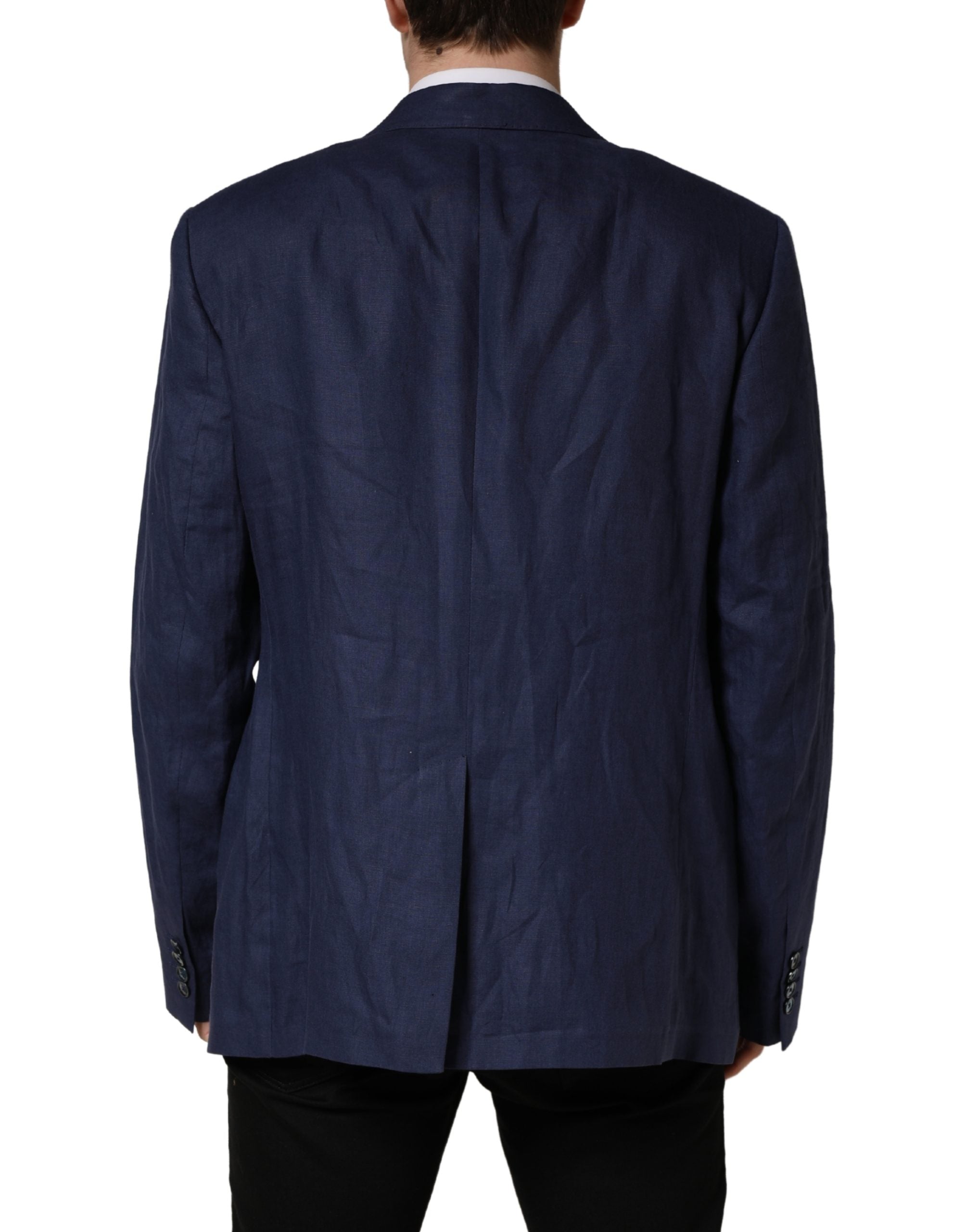 Dolce & Gabbana Blue Single Breasted 2 Button Suit Jacket