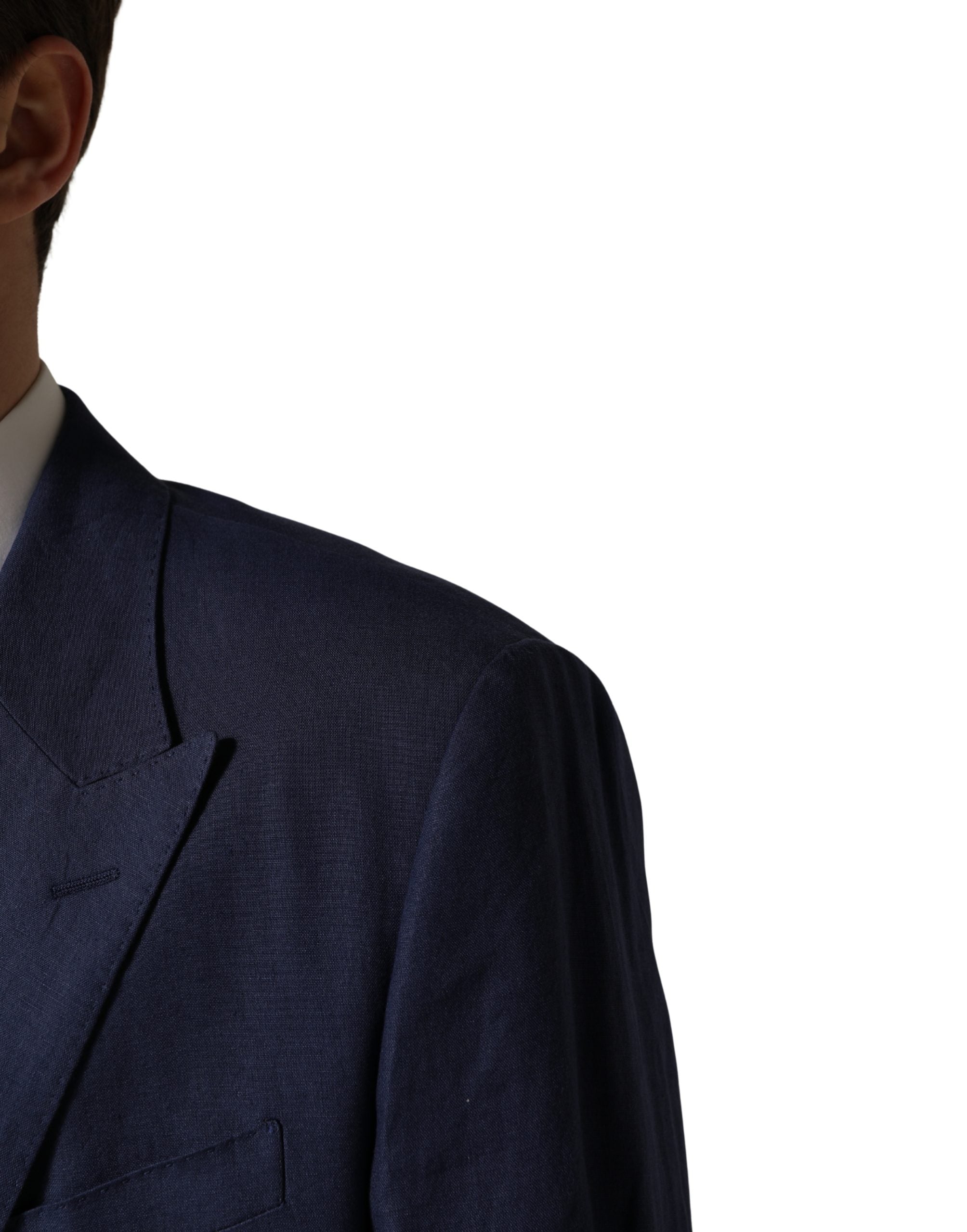 Dolce & Gabbana Blue Single Breasted 2 Button Suit Jacket