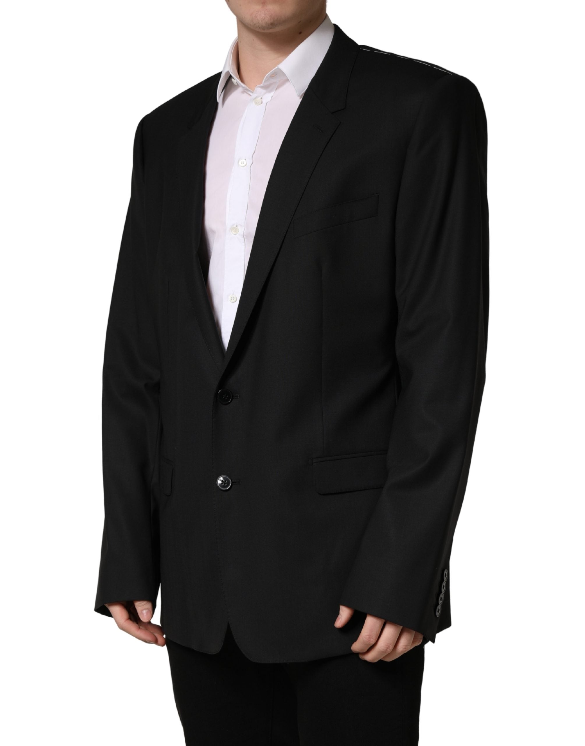 Dolce & Gabbana Black Single Breasted 2 Button Suit Jacket