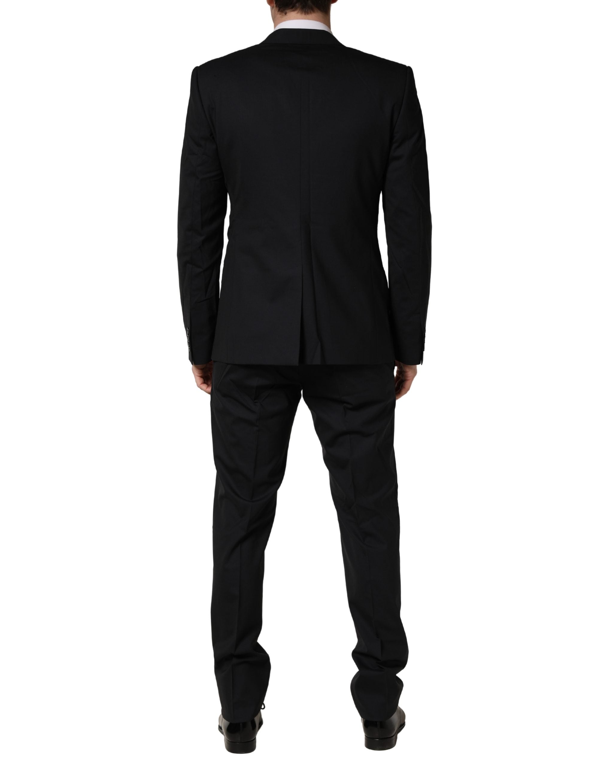 Dolce & Gabbana Black Wool 2 Buttons Formal 3 Piece Men Suit
