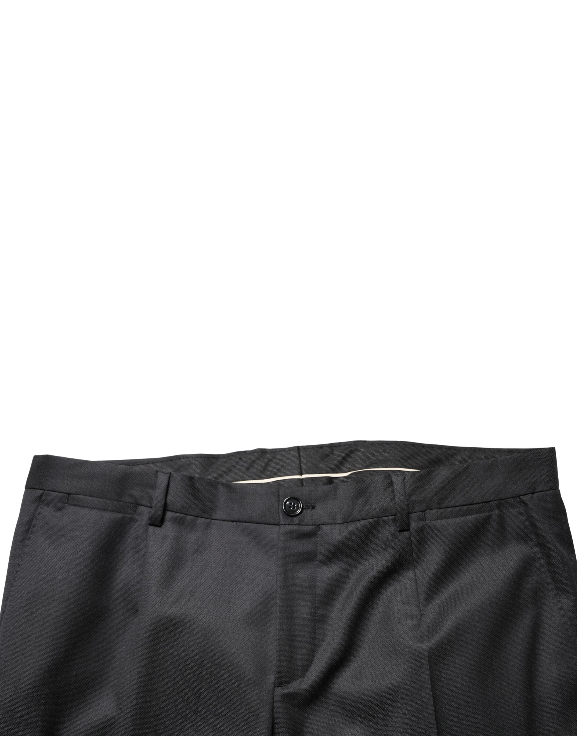 Dolce & Gabbana Black Wool 2 Buttons Formal 2 Piece Suit