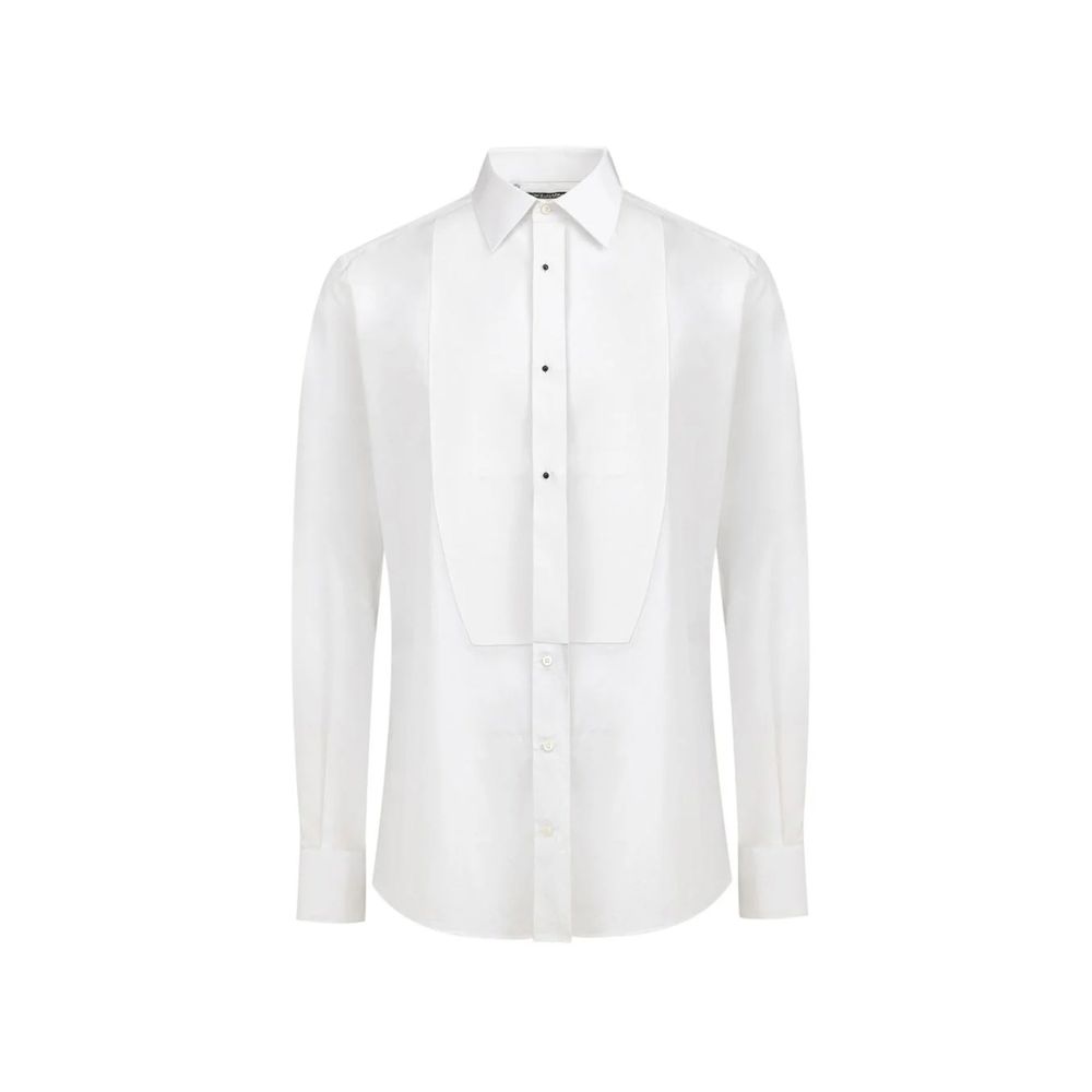 Dolce & Gabbana White Cotton Dress Shirt