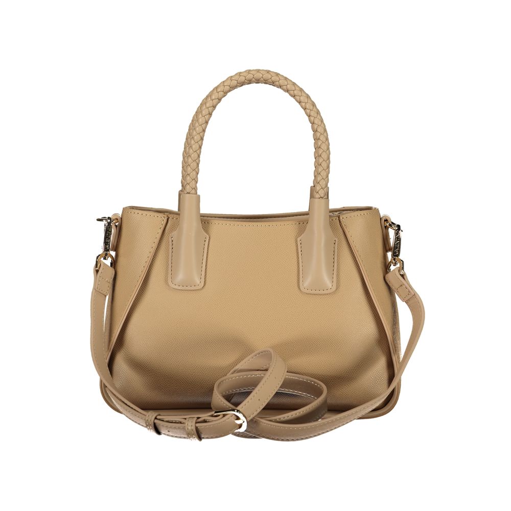 Mario Valentino Beige Polyurethane Women's Bag with Handles and Shoulder Strap