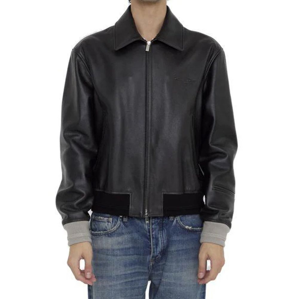 Dior Black Calfskin Leather Jacket