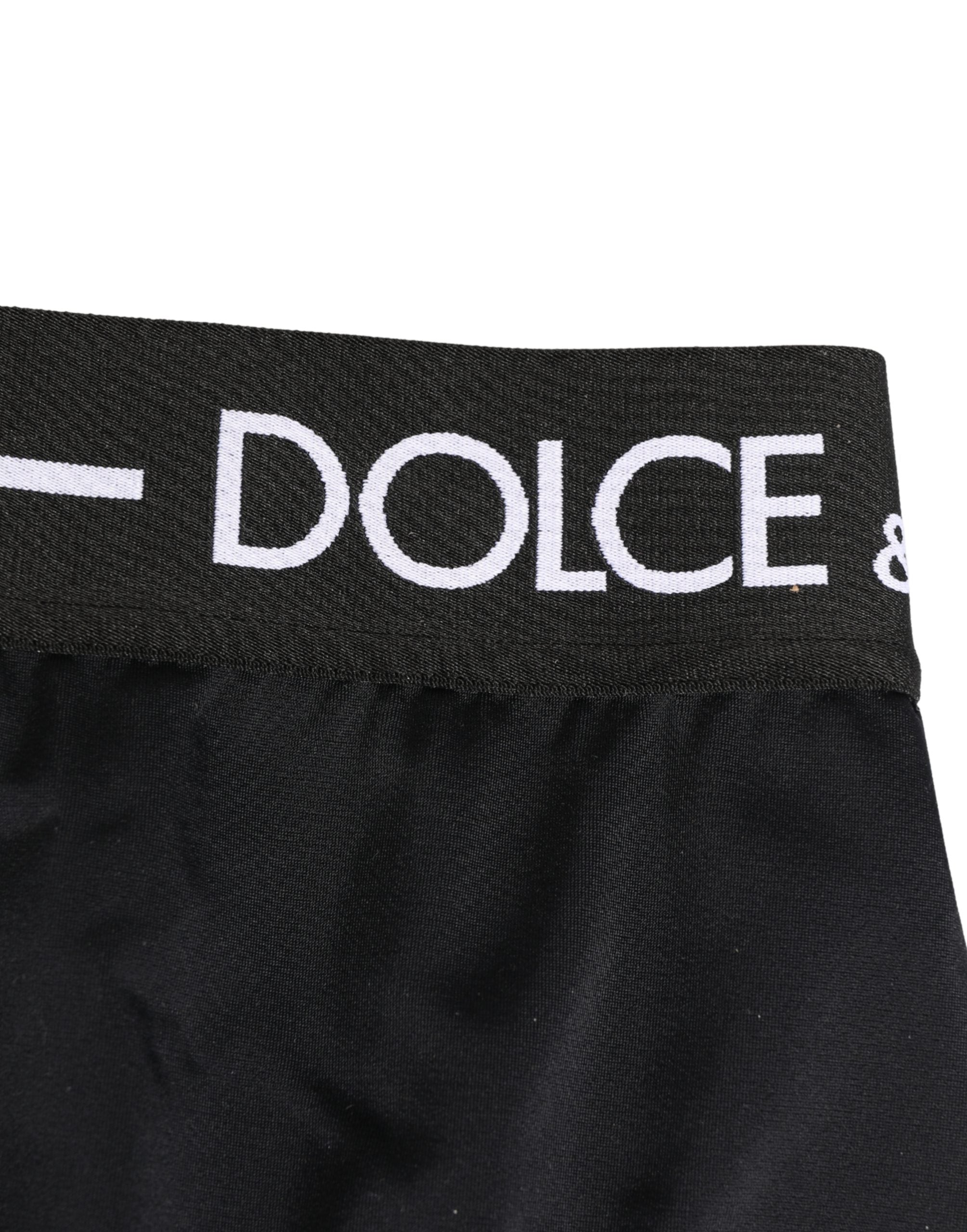 Dolce & Gabbana Black Logo Waistband Coulotte Panty Underwear