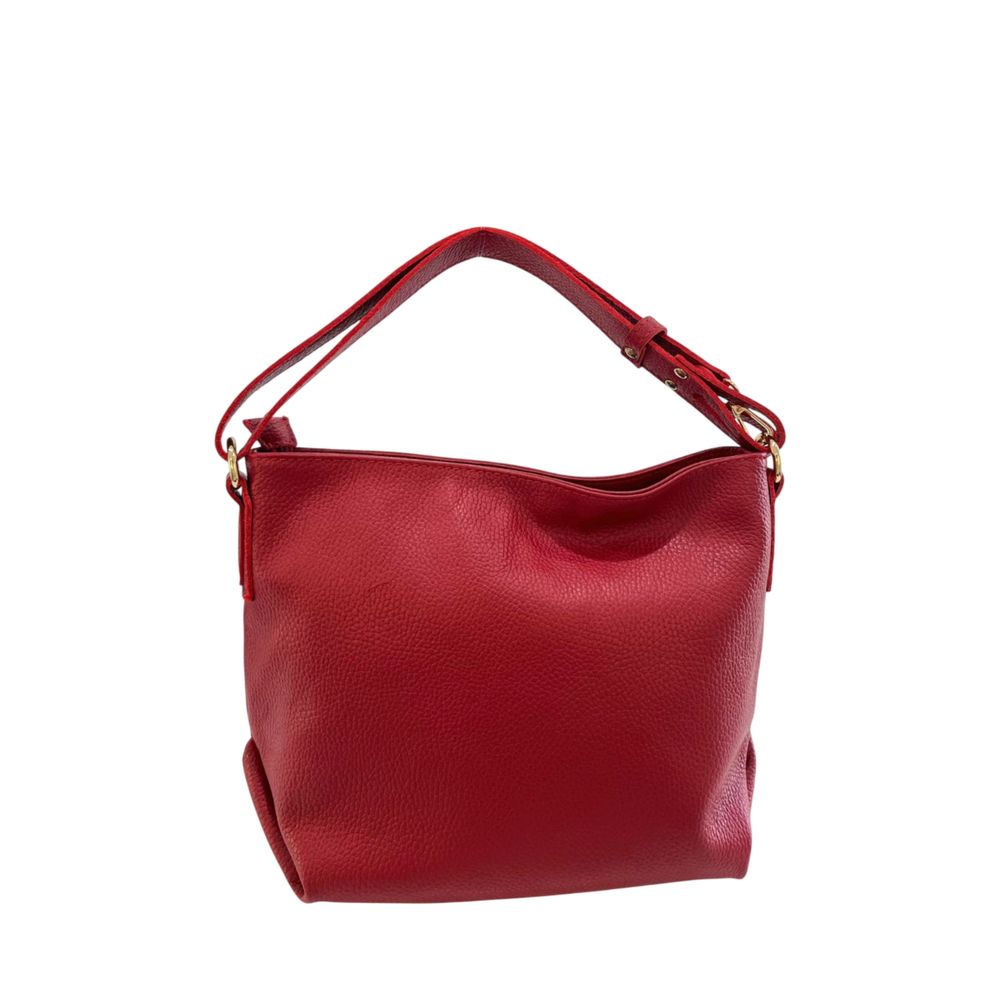 Baldinini Trend Red Leather Women Shoulder Bag