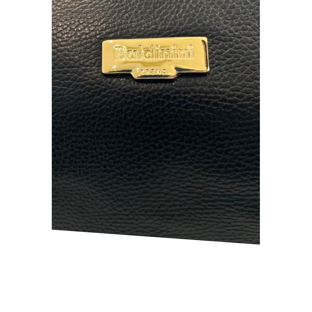 Baldinini Trend Black Cowhide Shoulder Bag LUNESCAPE