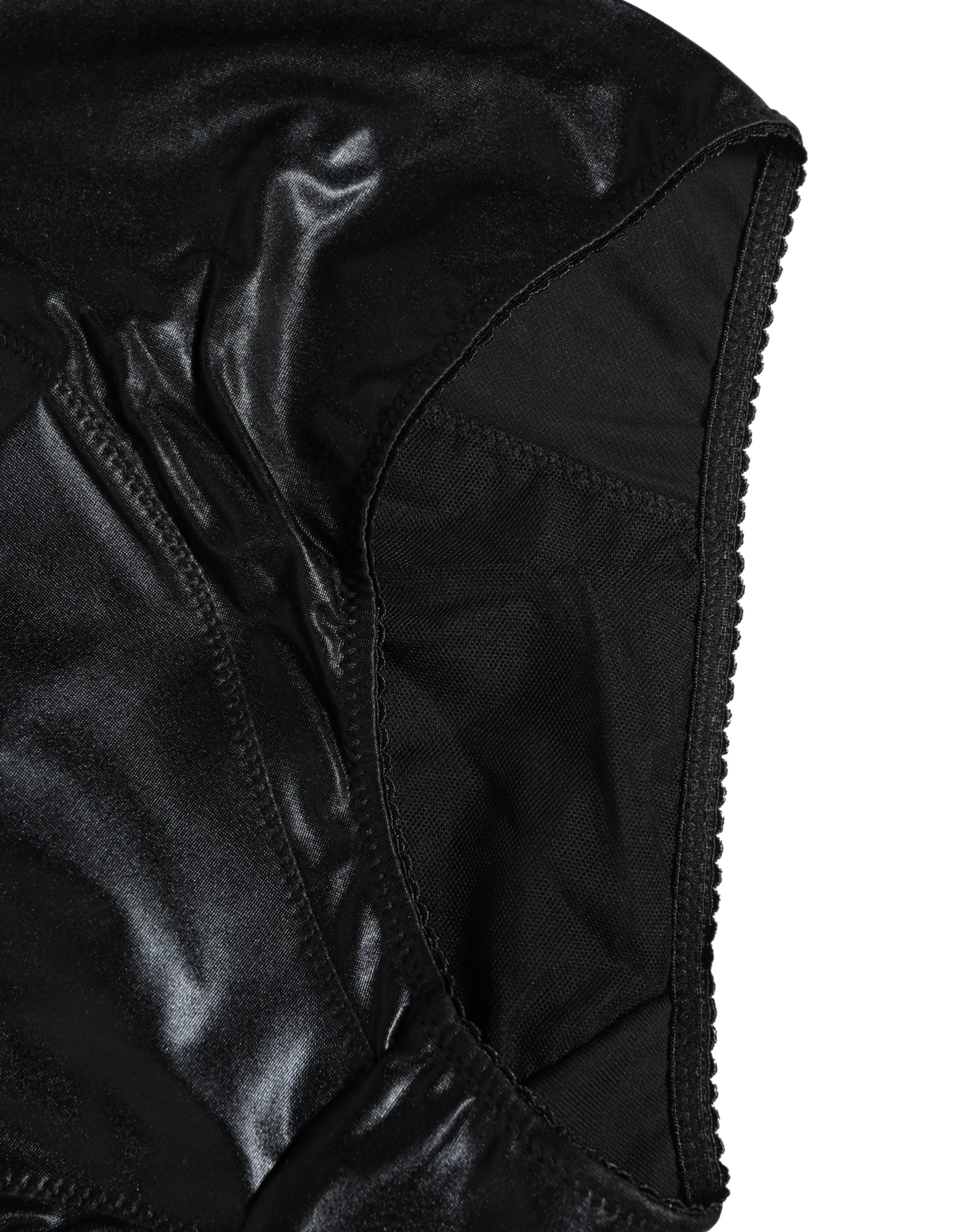 Dolce & Gabbana Black High Waisted Slip Girdle Panty Underwear