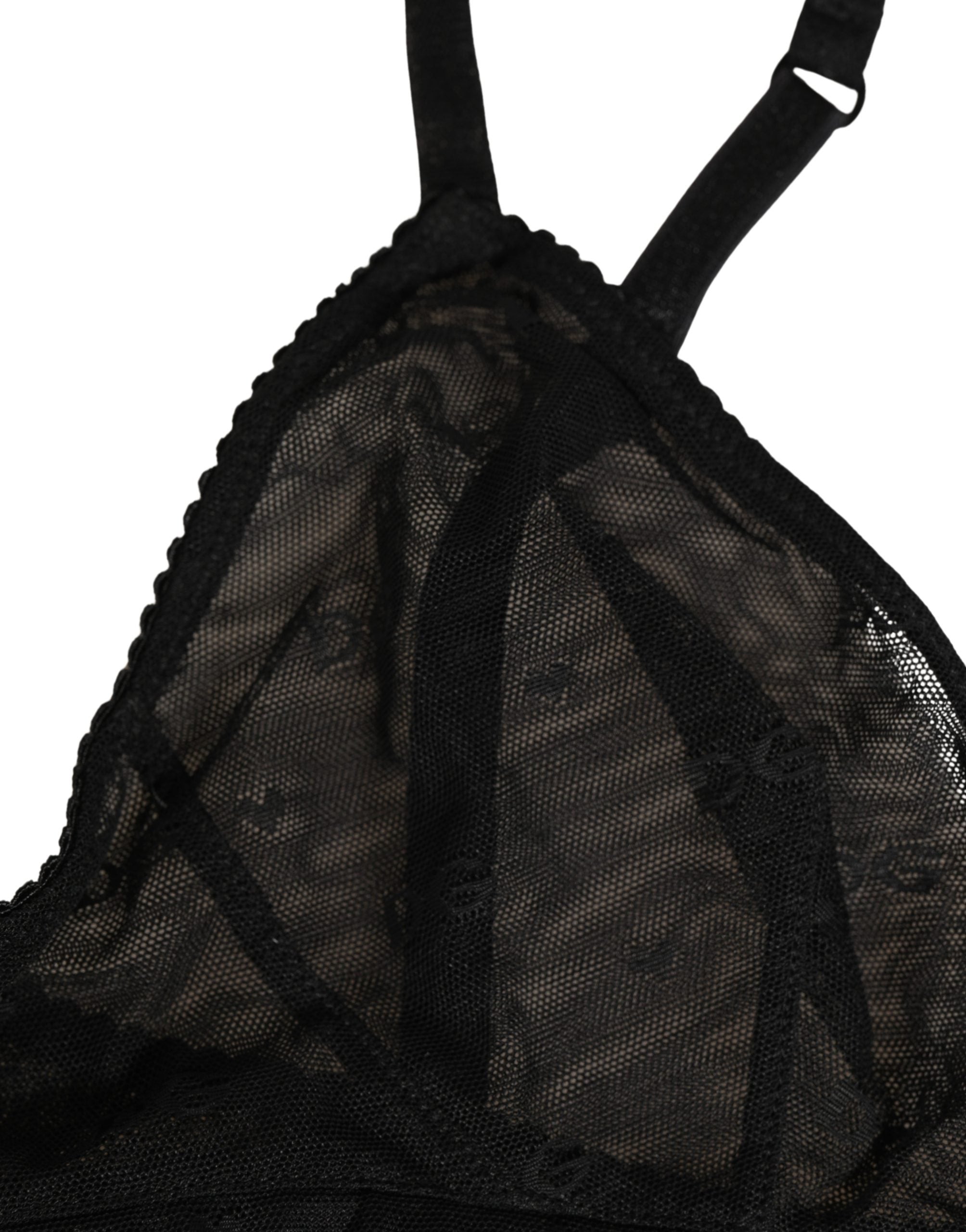 Dolce & Gabbana Black Nylon Stretch Soft Cup Brassiere Underwear