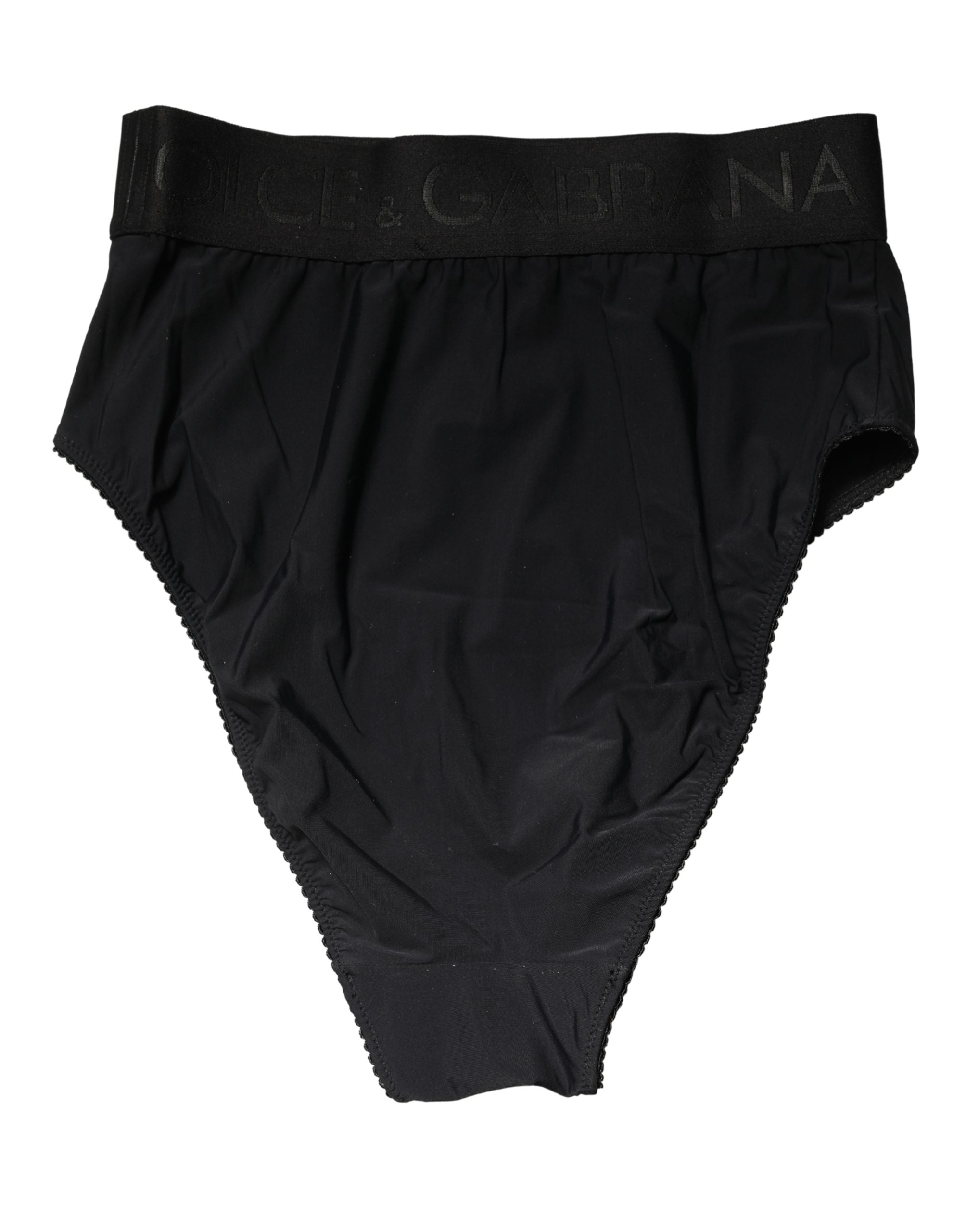 Dolce & Gabbana Black Logo Waistband High Brief Underwear