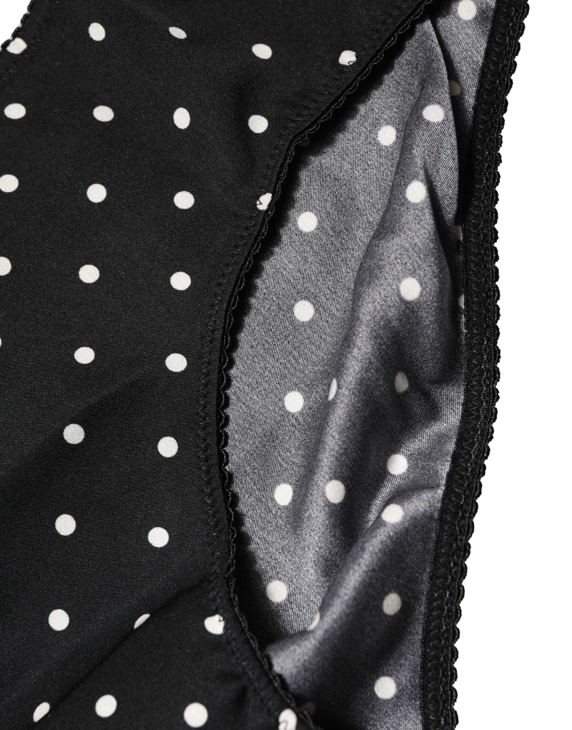 Dolce & Gabbana Black Polka Dots Mid Waist Brief Panty Underwear