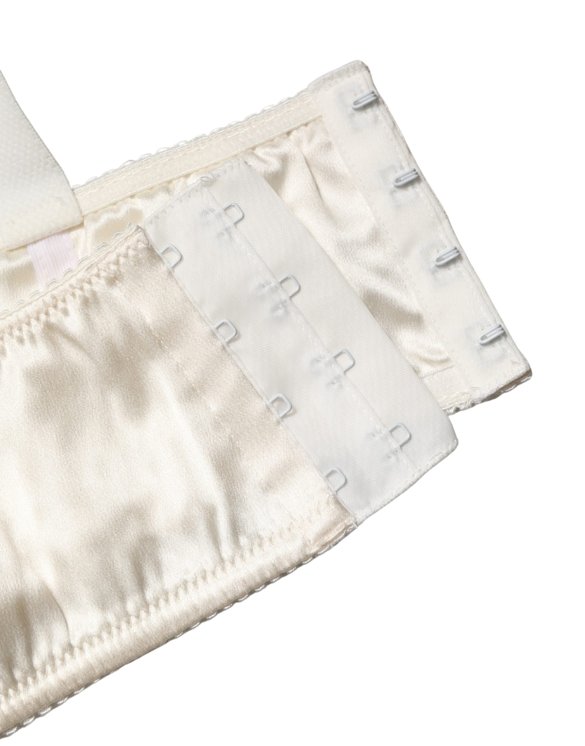 Dolce & Gabbana Off White Semi-Pad Underwire Balconette Bra Underwear