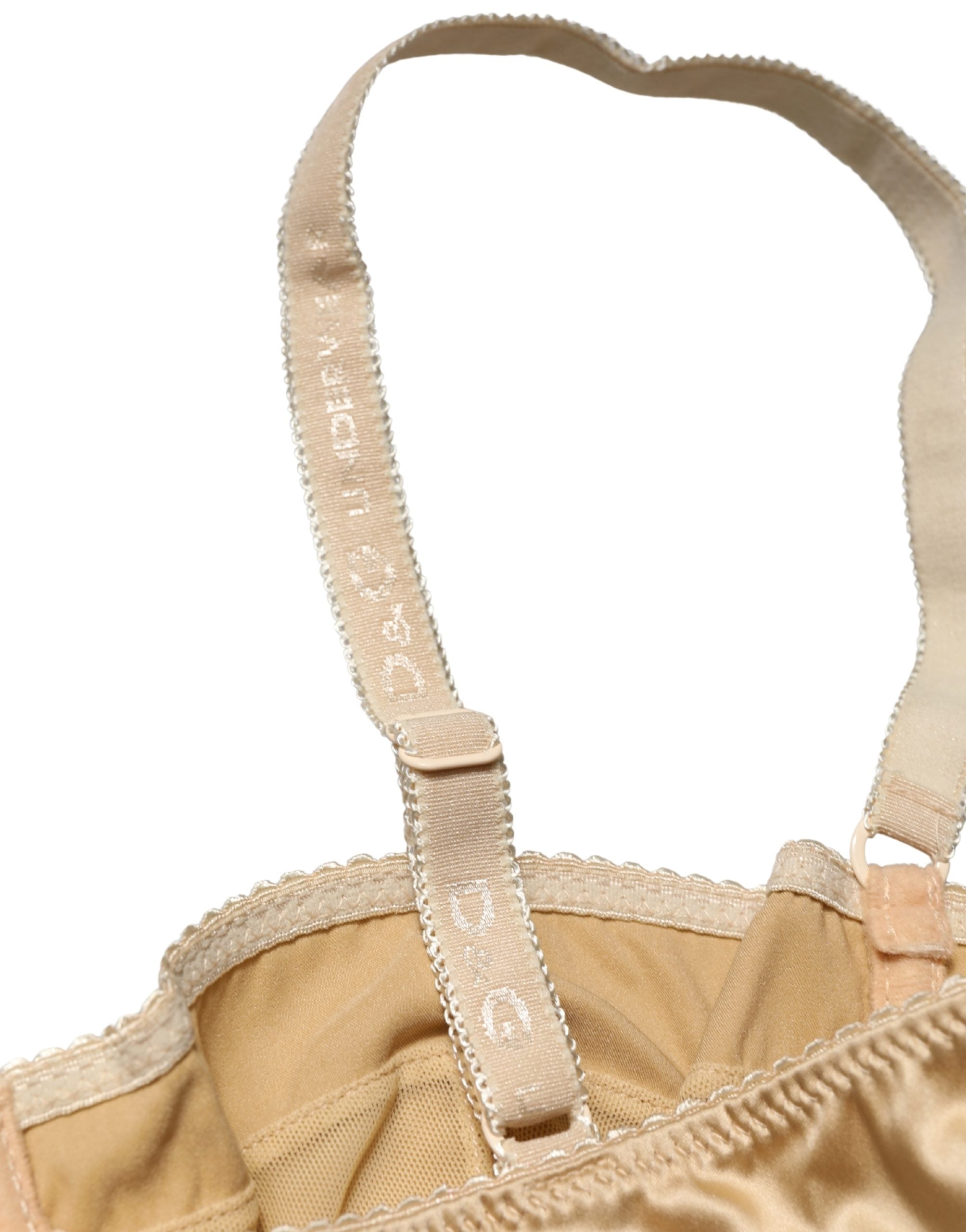 Dolce & Gabbana Beige Semi-Pad Underwire Balconette Bra Underwear