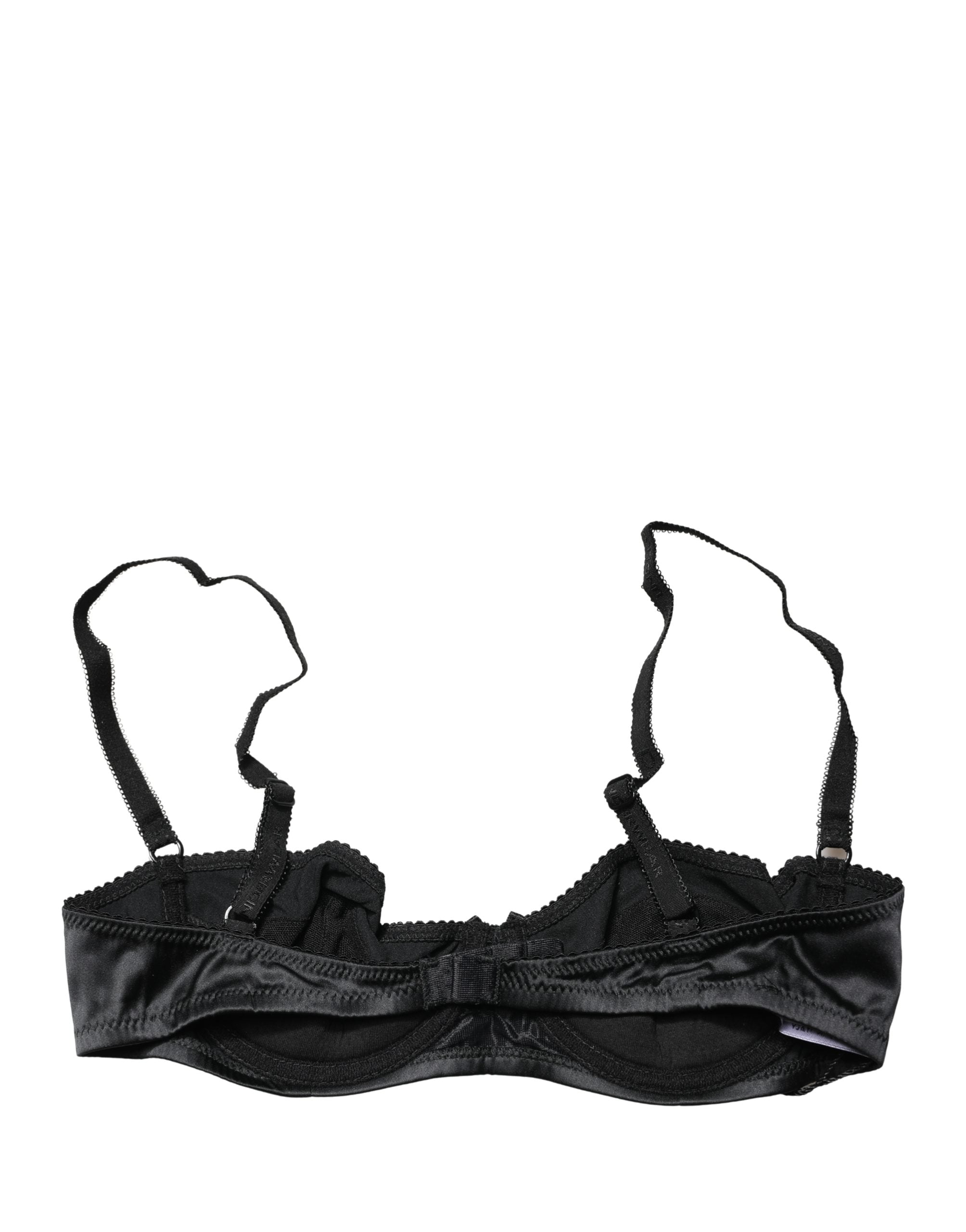 Dolce & Gabbana Black Semi-Pad Underwire Balconette Bra Underwear