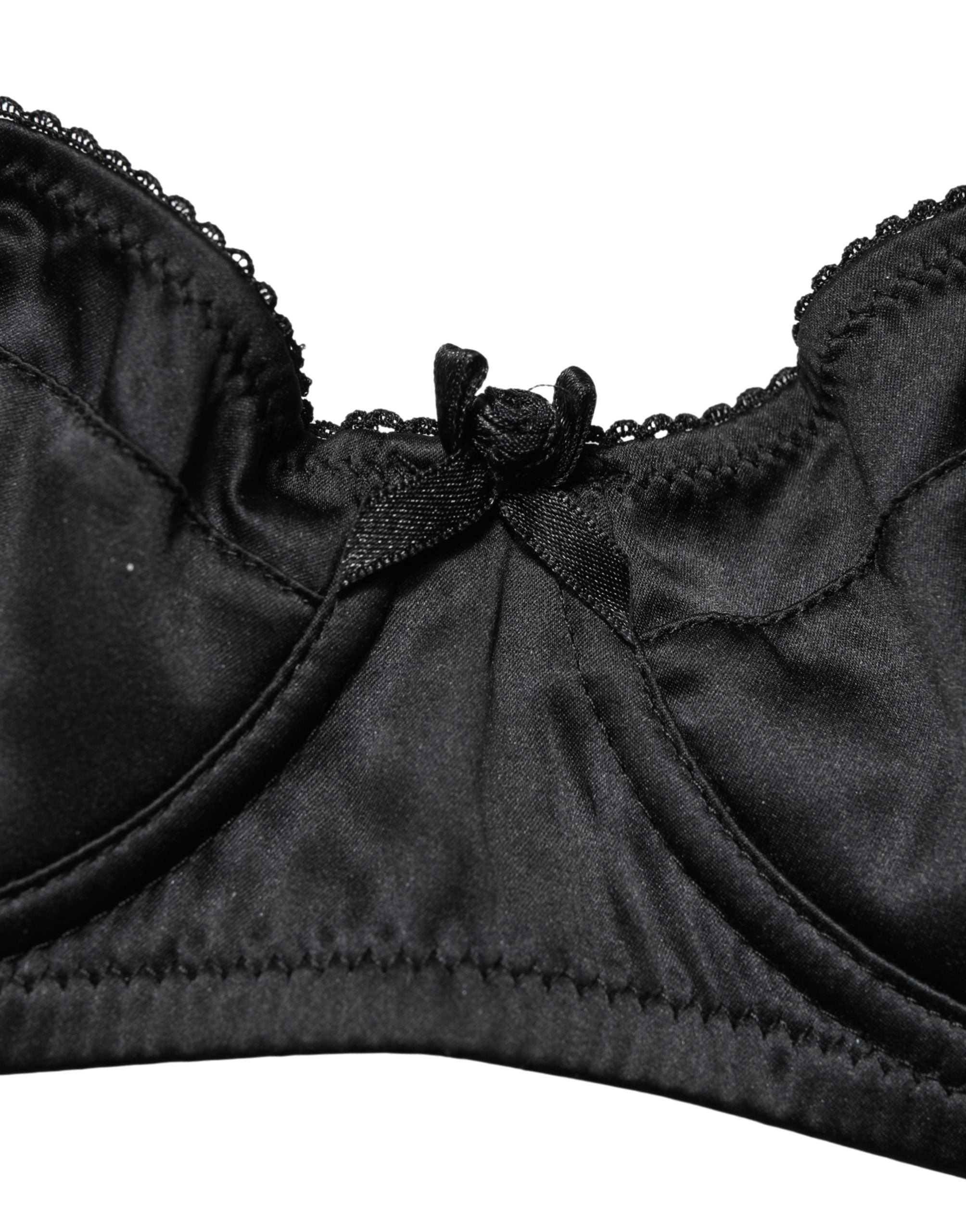Dolce & Gabbana Black Semi-Pad Underwire Balconette Bra Underwear